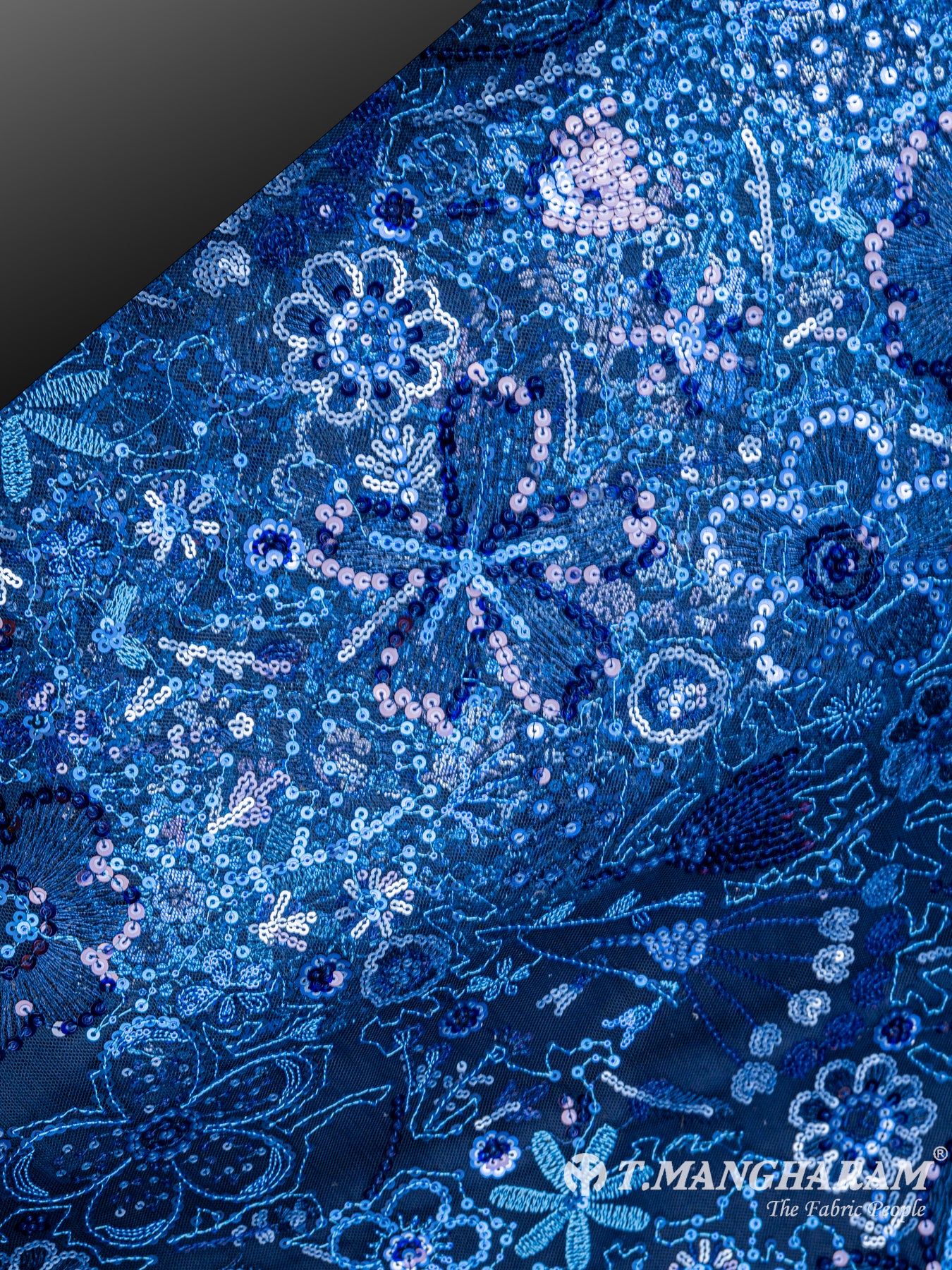 Blue Fancy Net Fabric - EB4328 view-2