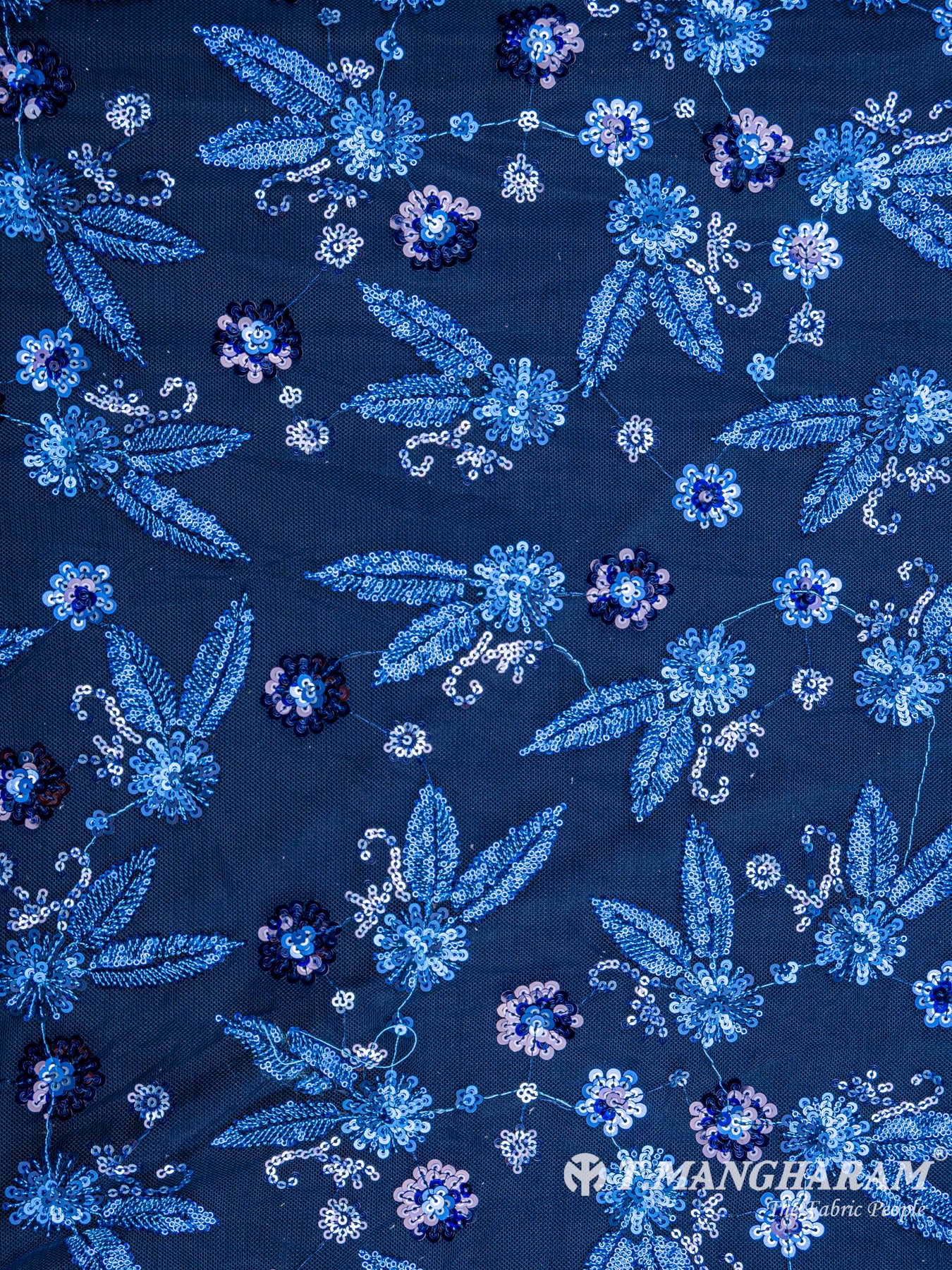 Blue Fancy Net Fabric - EB4334 view-3
