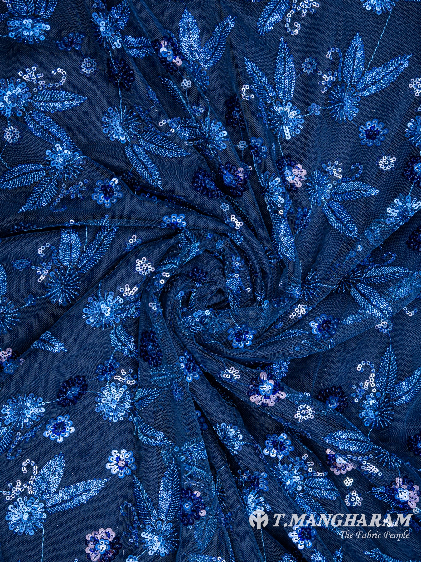 Blue Fancy Net Fabric - EB4334 view-1