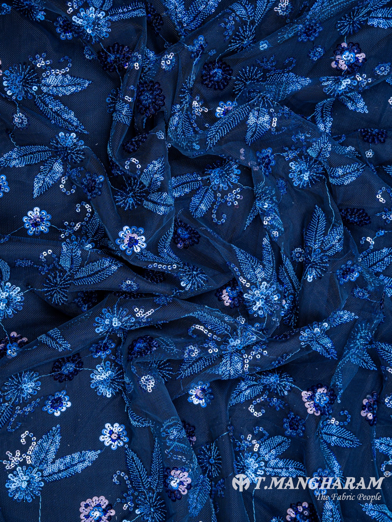 Blue Fancy Net Fabric - EB4334 view-4