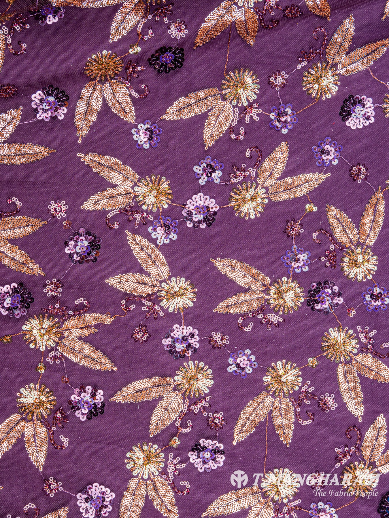 Purple Fancy Net Fabric - EB4332 view-3