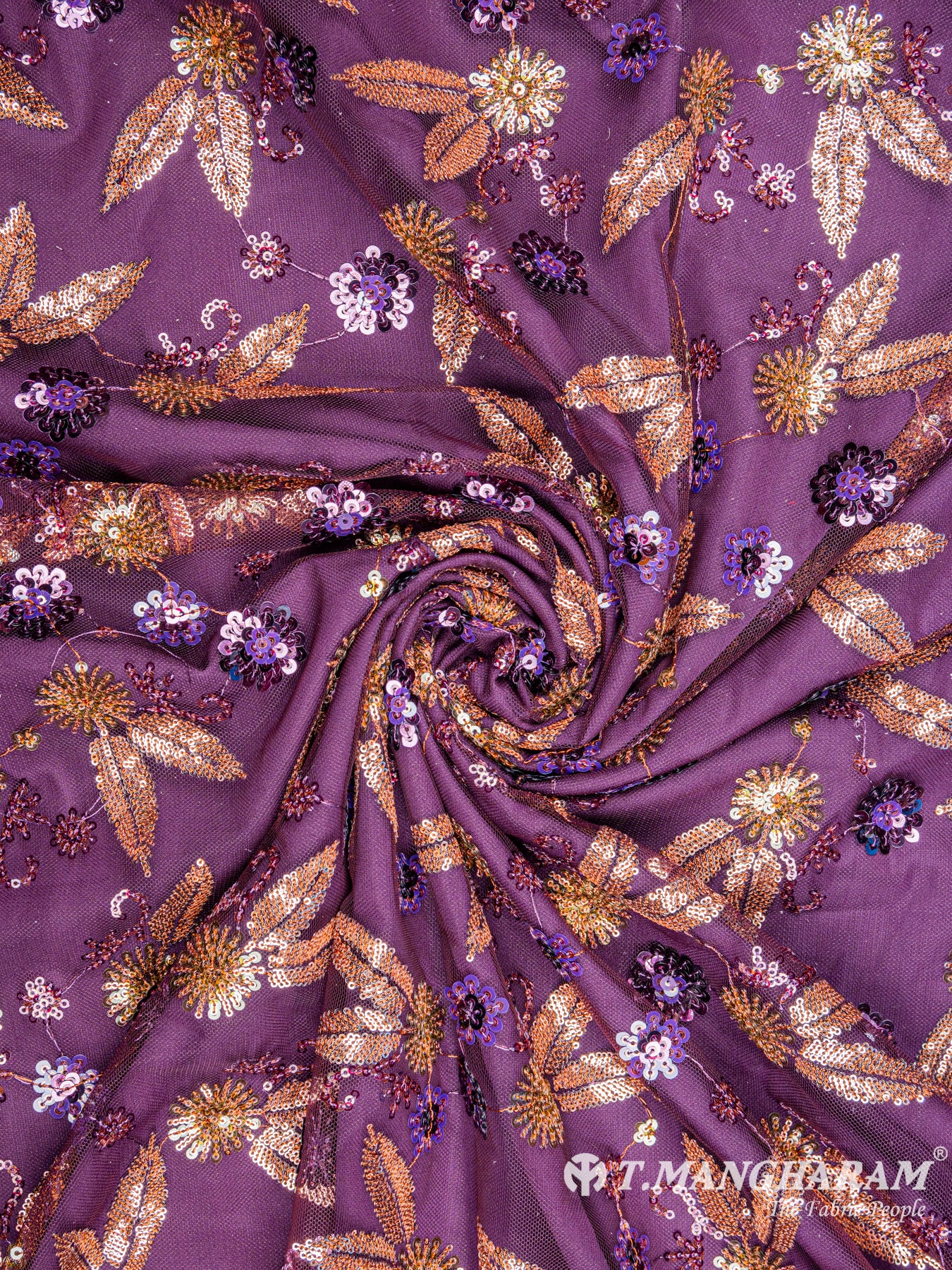 Purple Fancy Net Fabric - EB4332 view-1