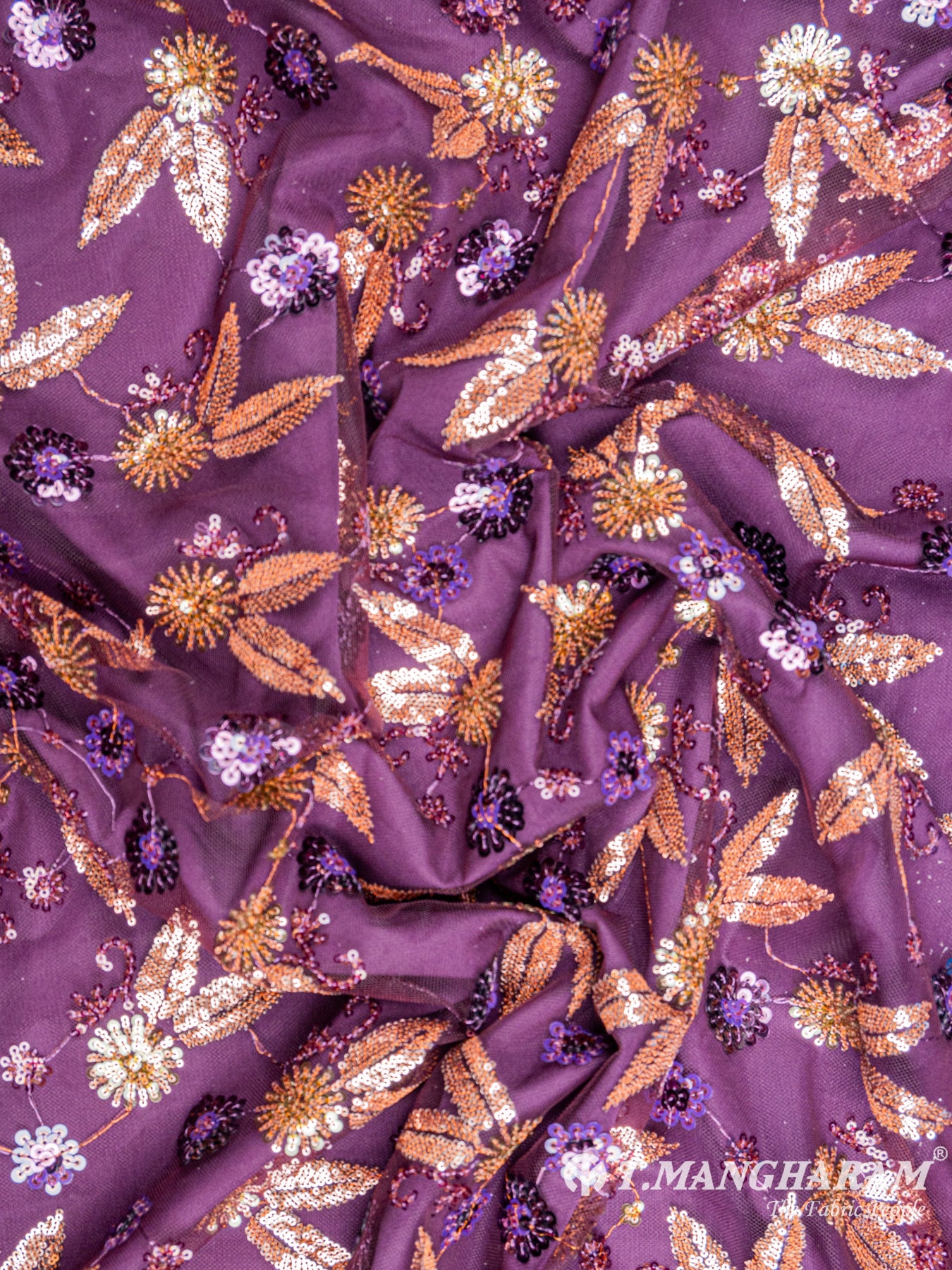 Purple Fancy Net Fabric - EB4332 view-4