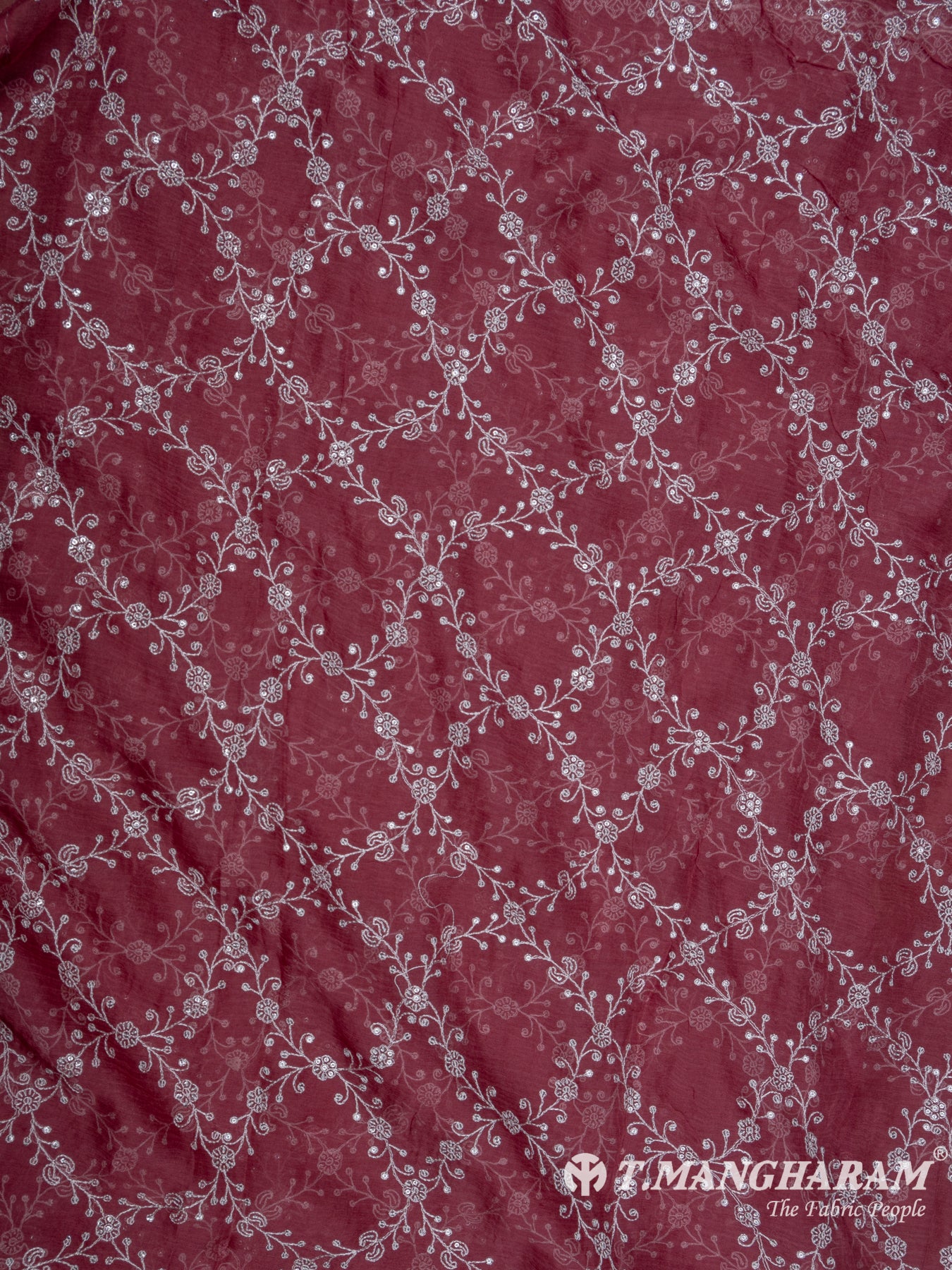 Wine Yellow Tissue Organza Chudidhar Fabric Set - EG1575 view-4