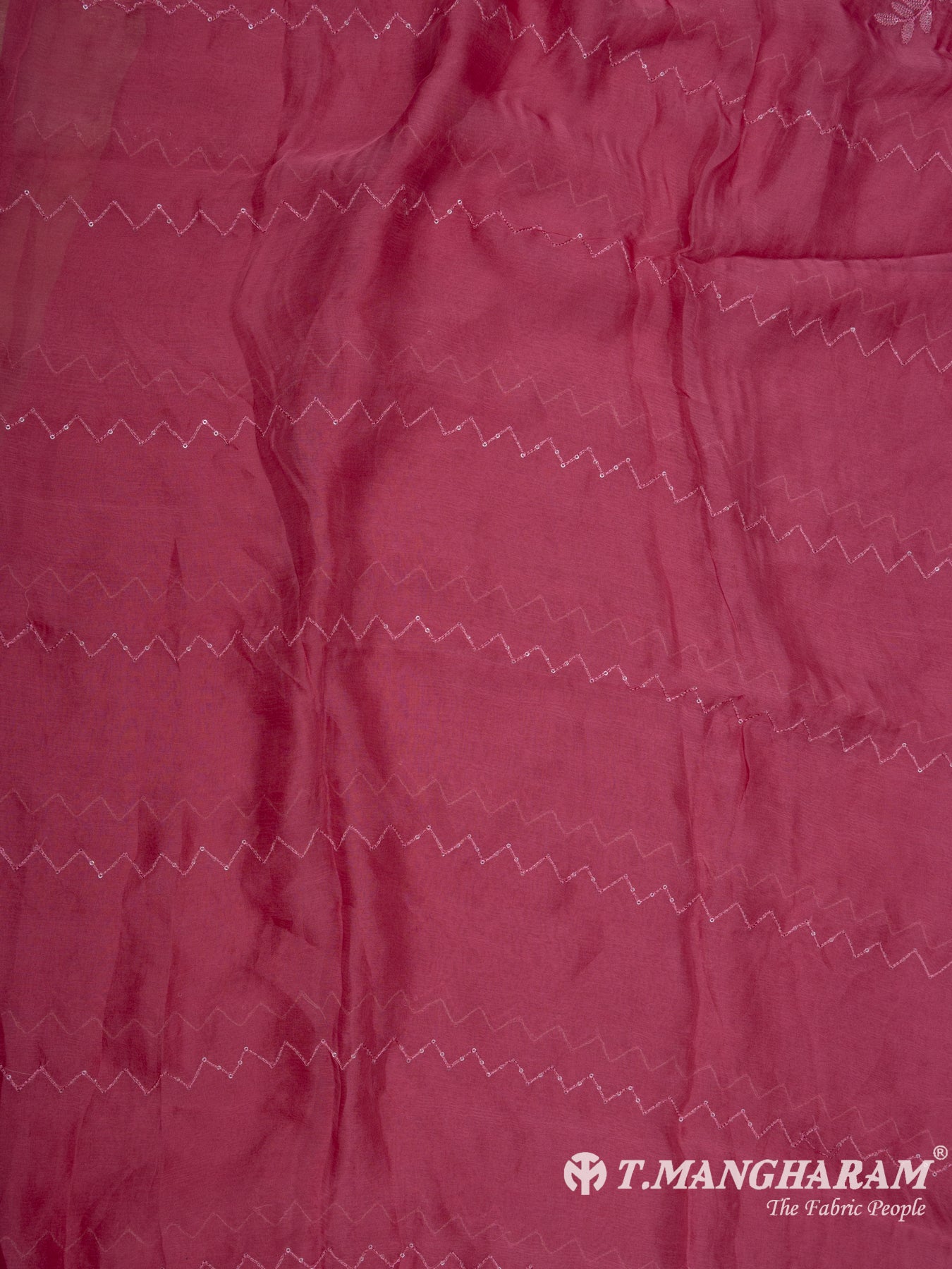 Wine Tissue Organza Chudidhar Fabric Set - EG1571 view-4