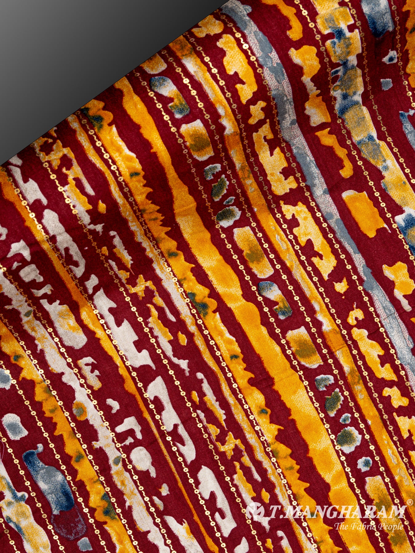 Maroon Rayon Cotton Fabric - EC5361 view-2