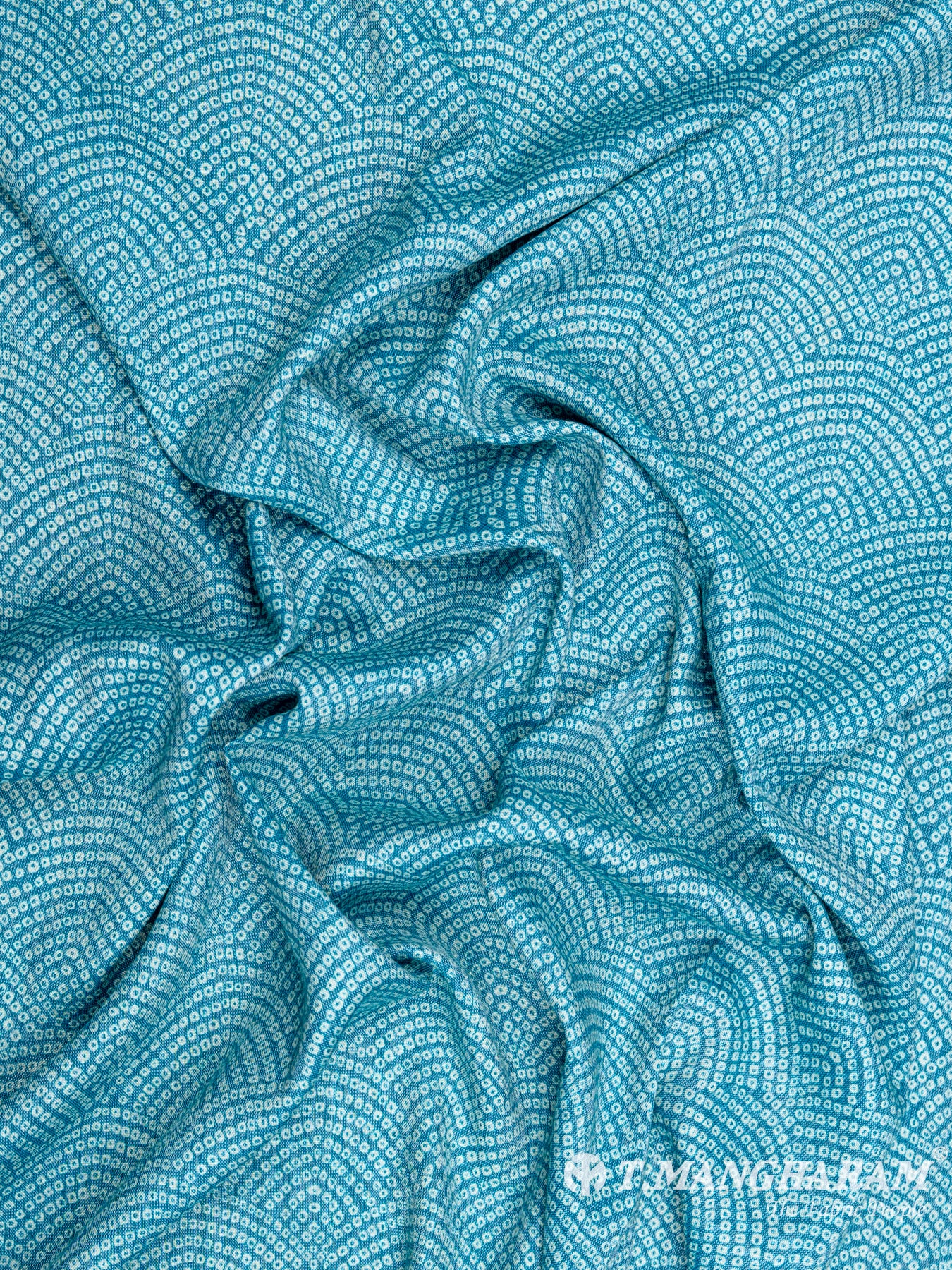 Blue Rayon Cotton Fabric - EC5355 view-4