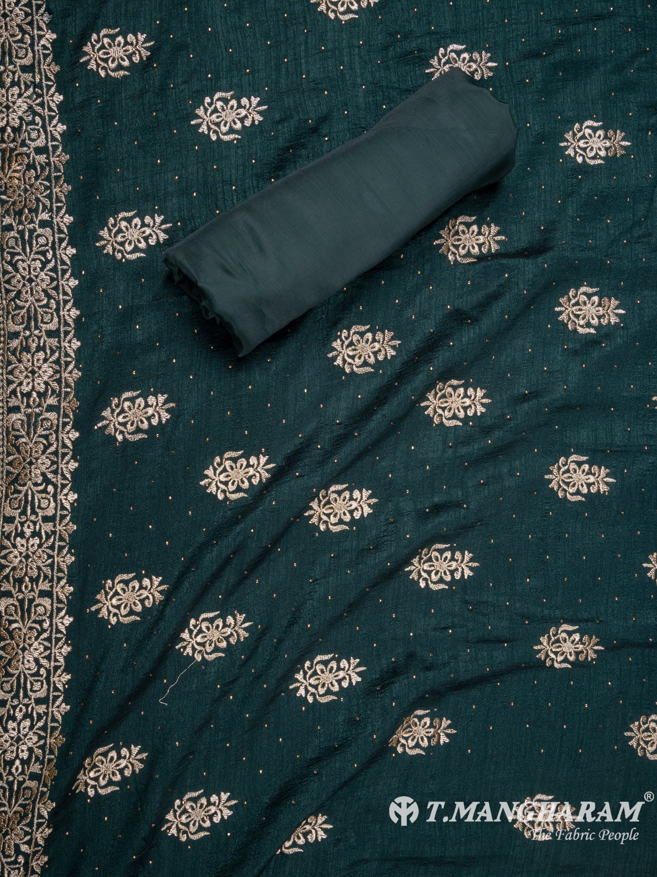 Green Georgette Chudidhar Fabric Set - EG1588 view-2