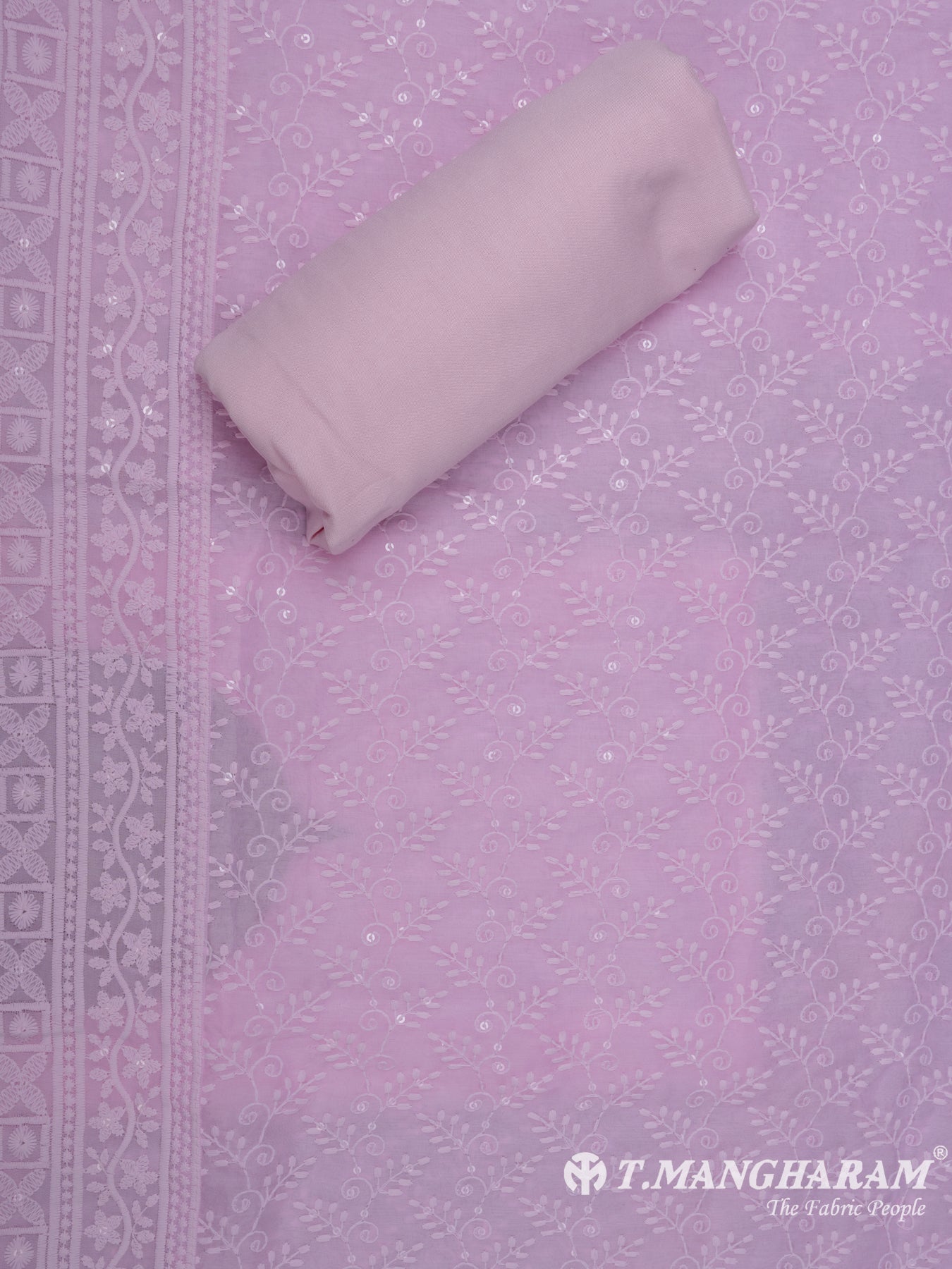 Violet Georgette Chudidhar Fabric Set - EG1586 view-3
