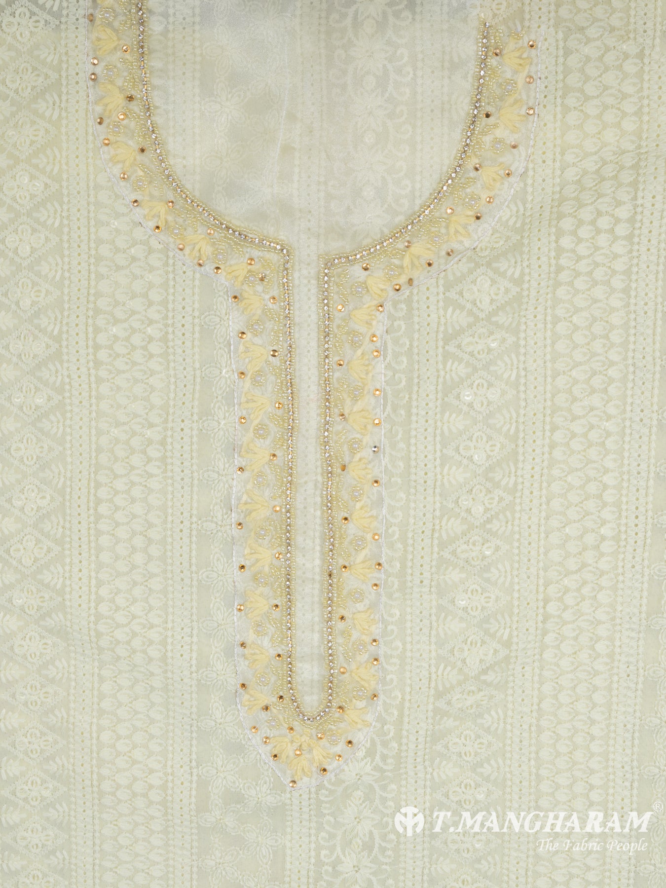 Yellow Georgette Chudidhar Fabric Set - EG1596 view-2