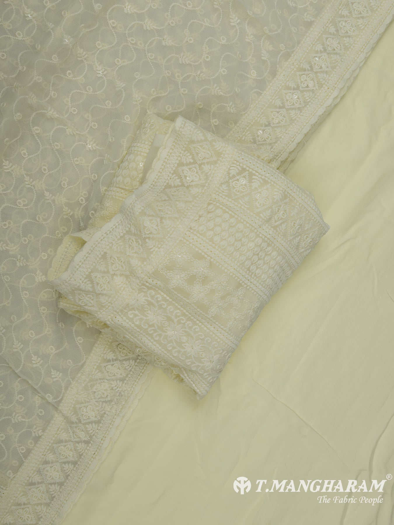 Yellow Georgette Chudidhar Fabric Set - EG1596 view-1