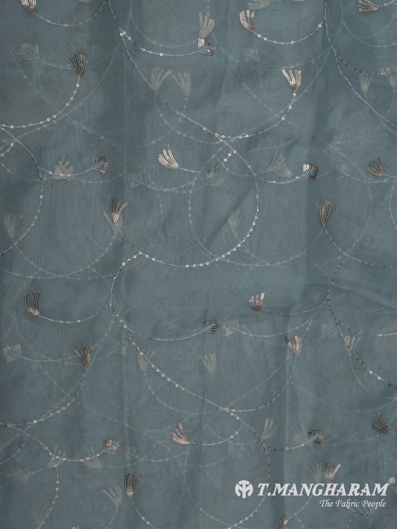 Green Organza Tissue Chudidhar Fabric Set - EG1606 view-4