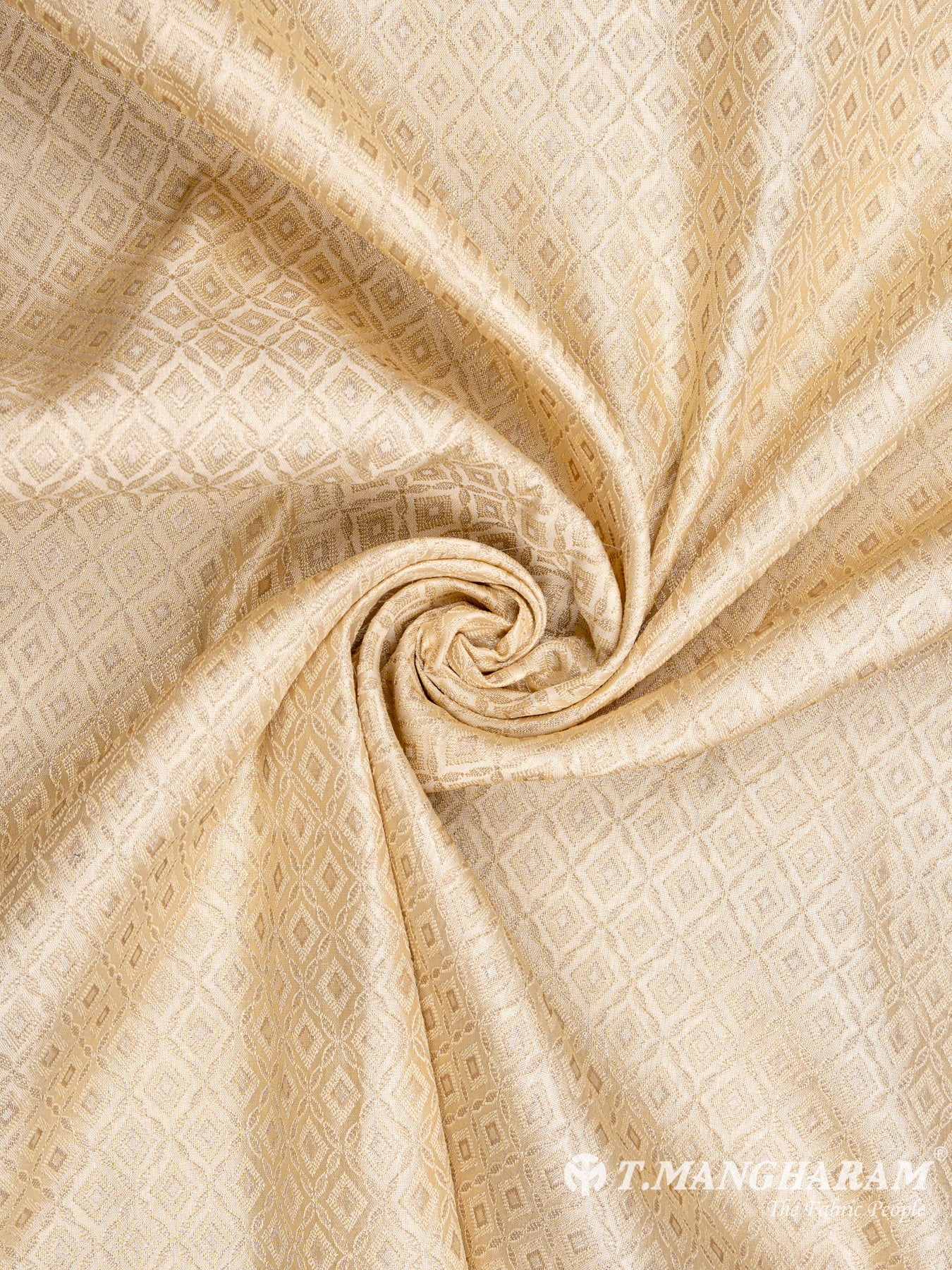 Cream Semi Banaras Fabric - EC5341 view-1