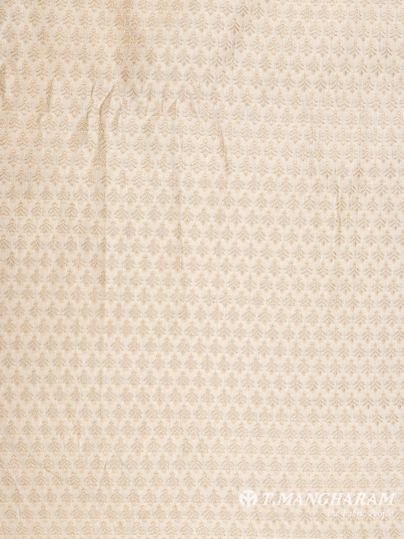 Cream Semi Banaras Fabric - EC5334 view-3
