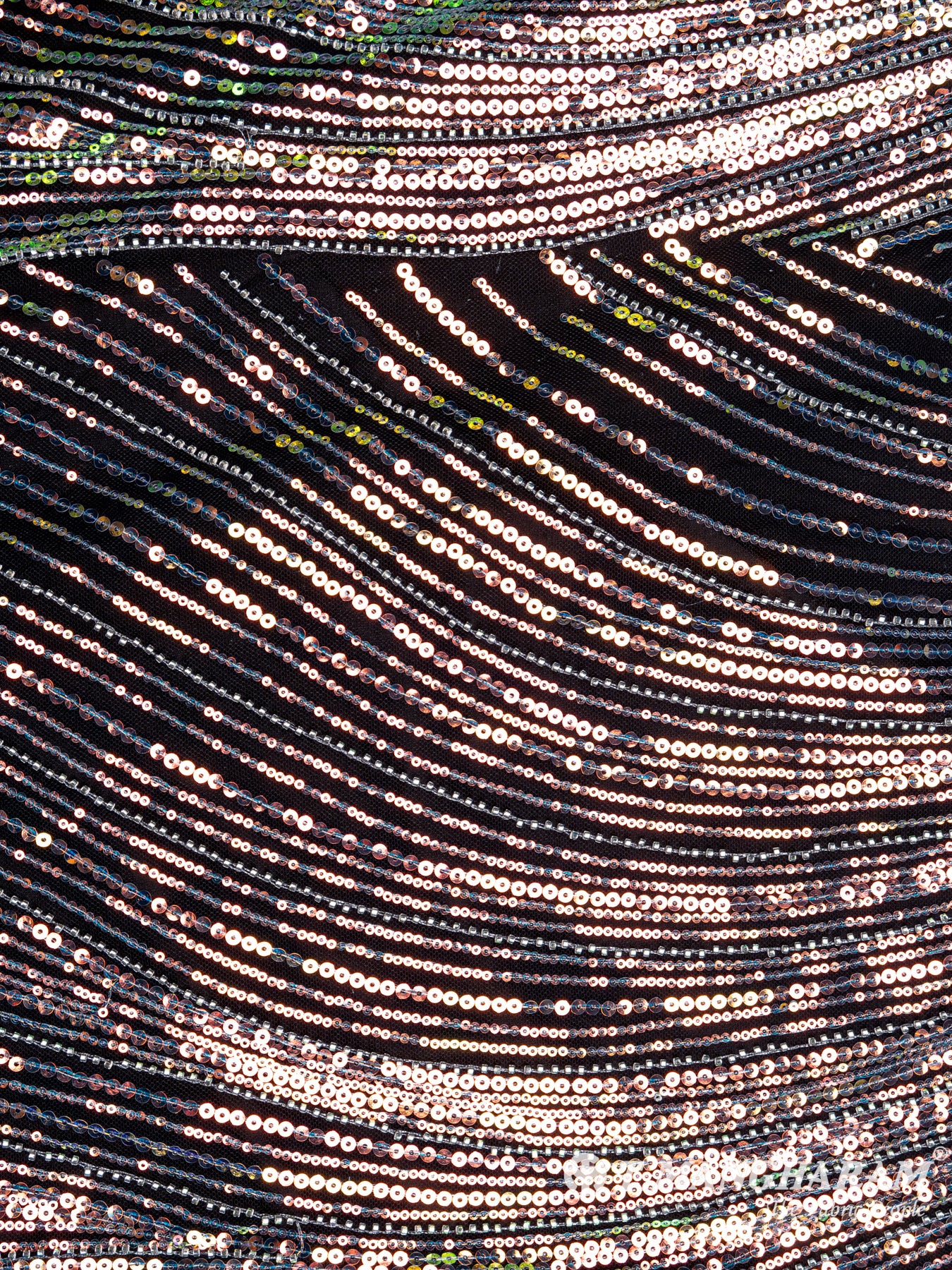 Black Fancy Net Fabric - EC5286 view-3