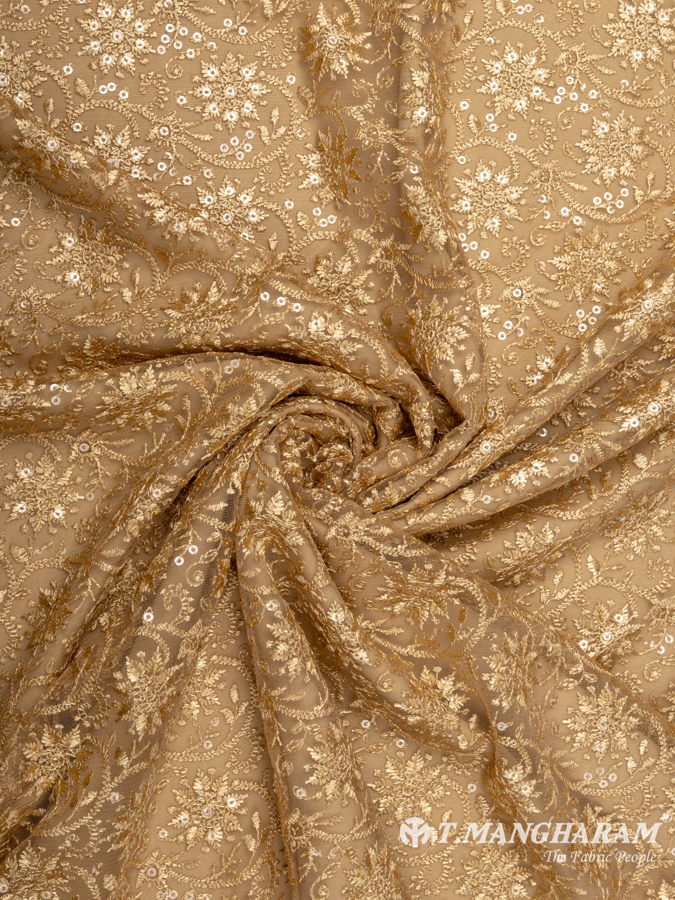 Gold Fancy Net Fabric - EB5085 view-1