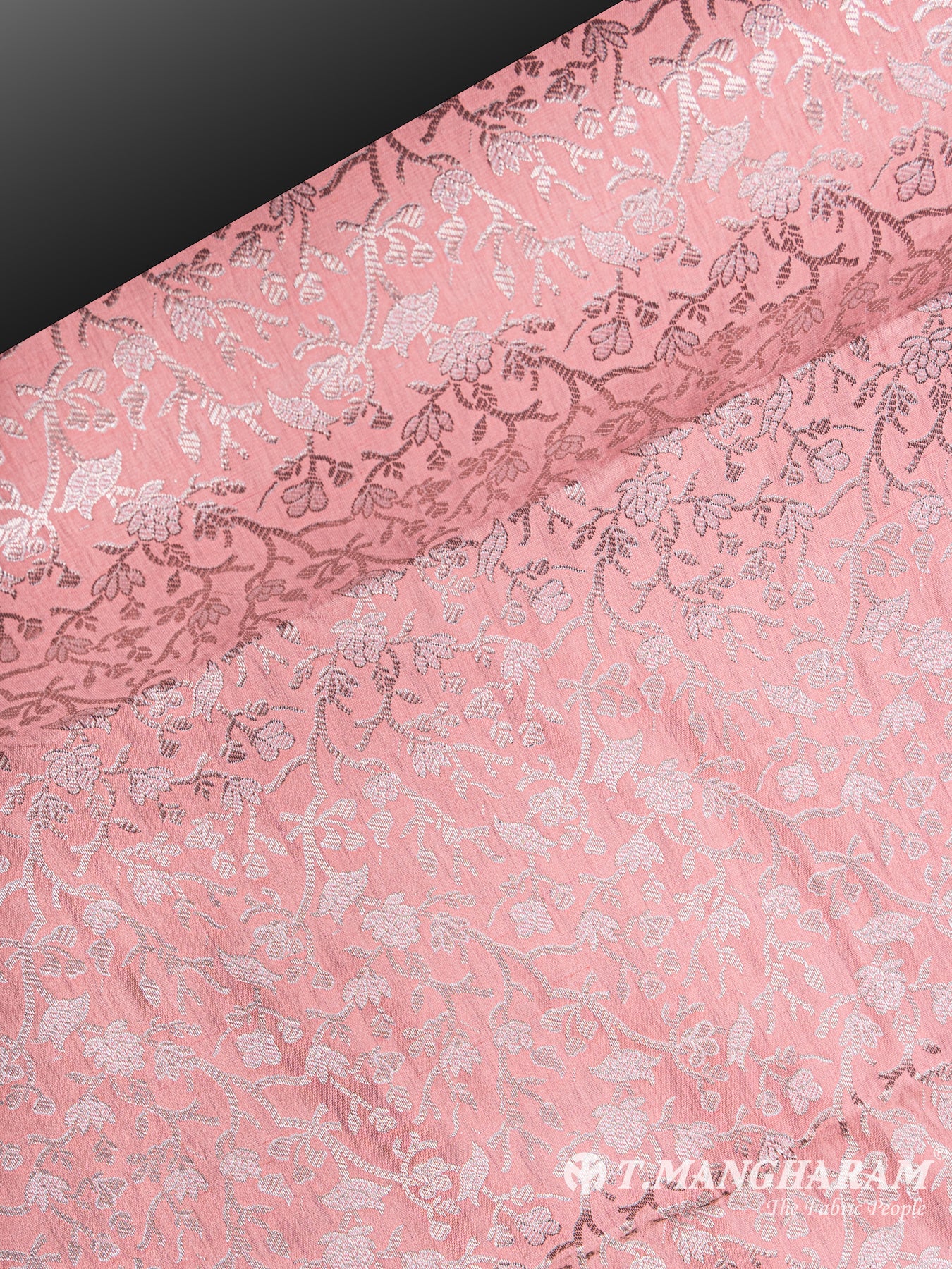 Pink Semi Banaras Fabric - EC5419 view-2