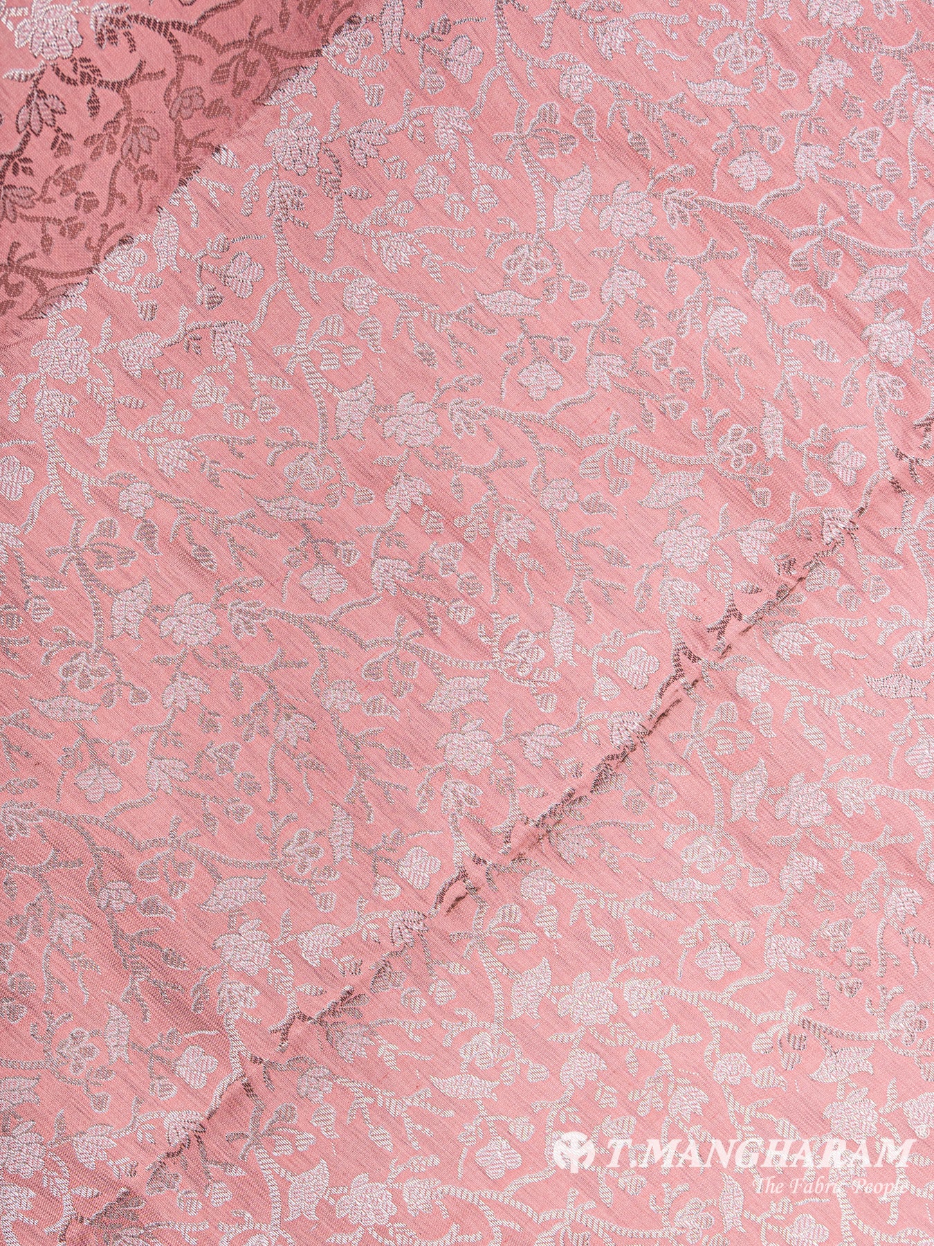 Pink Semi Banaras Fabric - EC5419 view-3