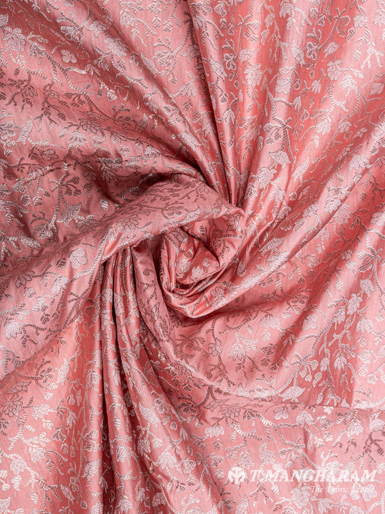 Pink Semi Banaras Fabric - EC5419 view-1