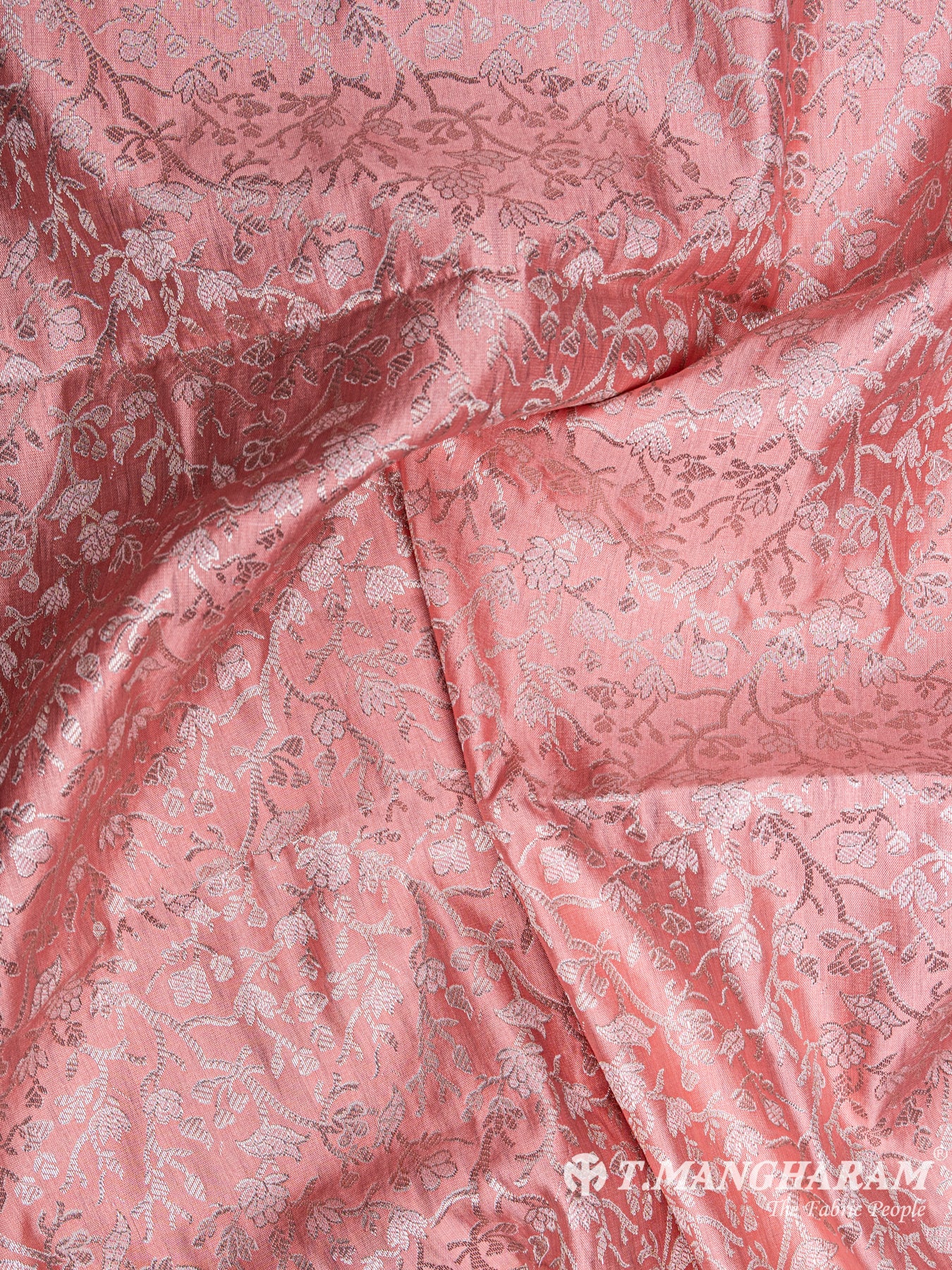 Pink Semi Banaras Fabric - EC5419 view-4