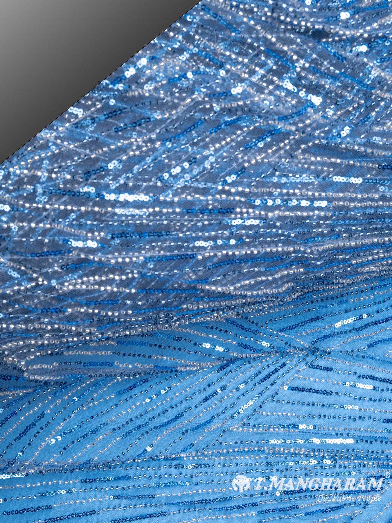 Blue Fancy Net Fabric - EB5032 view-2