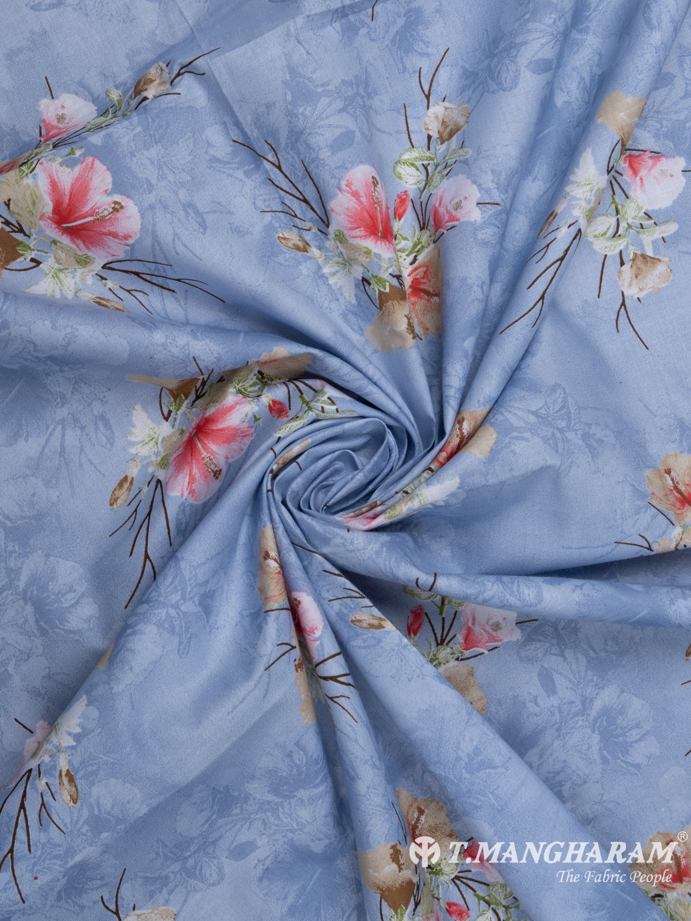 Blue Cotton Fabric - EB5005 view-1