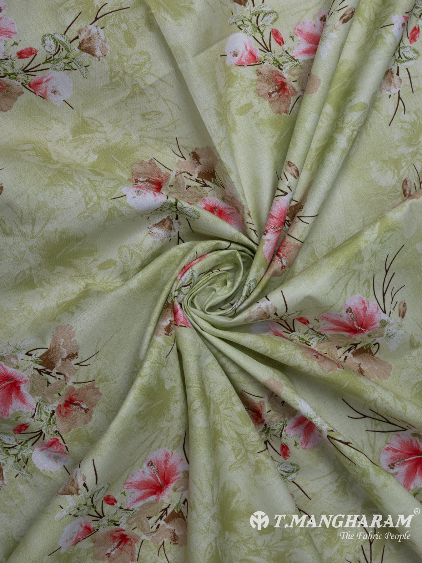 Green Cotton Fabric - EB5008 view-1