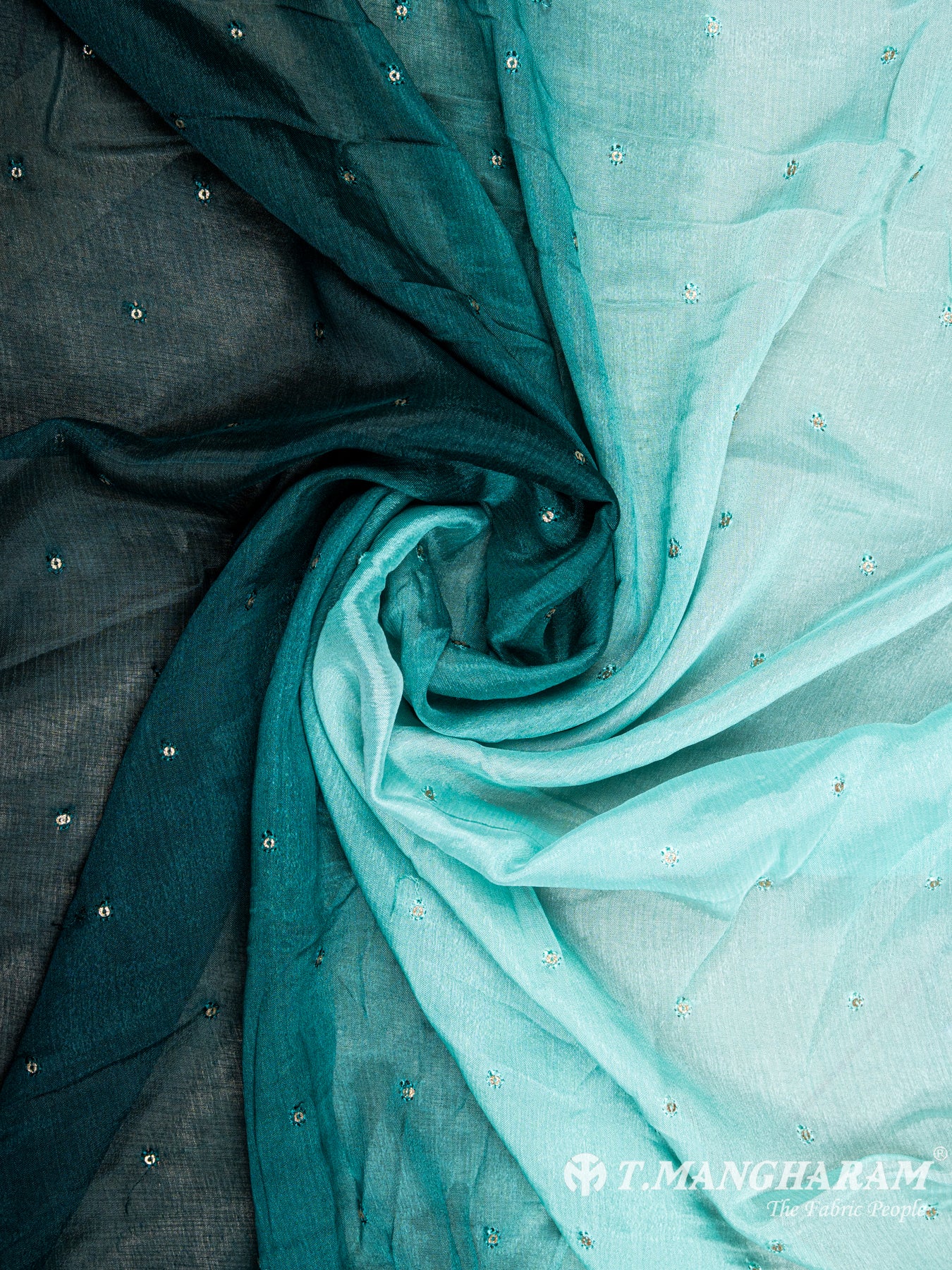 Multicolor Chinon Silk Fabric- EC5439 view-1