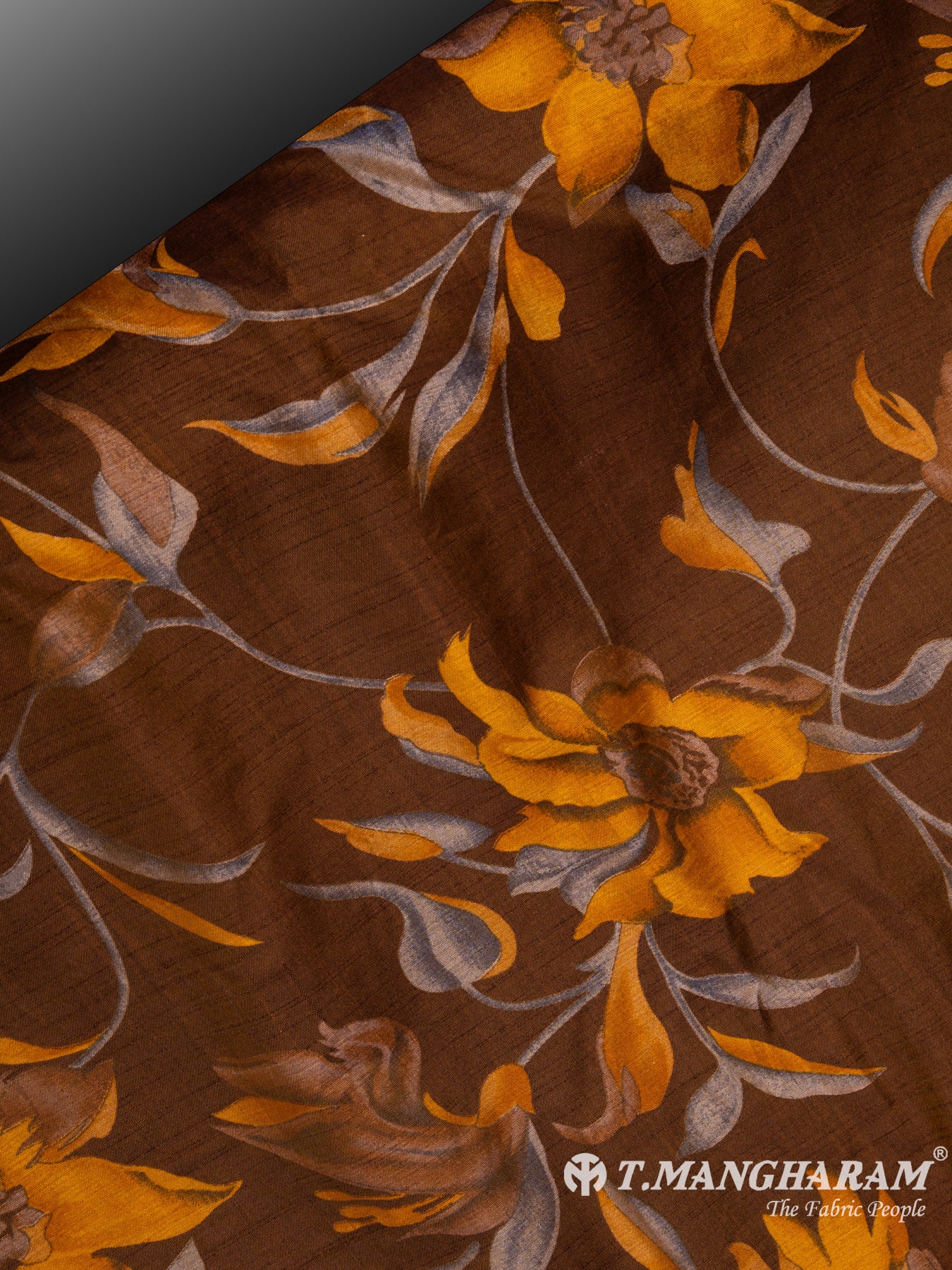 Brown Silk Cotton Fabric - EB5156 view-2
