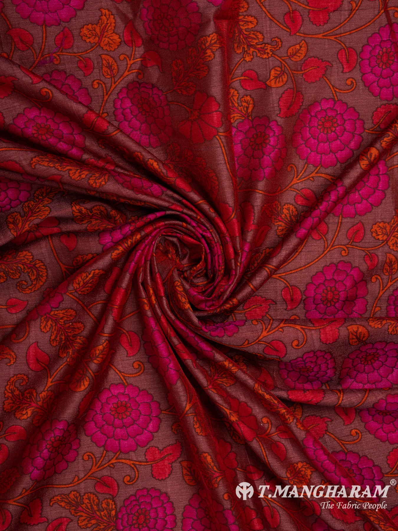 Maroon Silk Cotton Fabric - EB5159 view-1