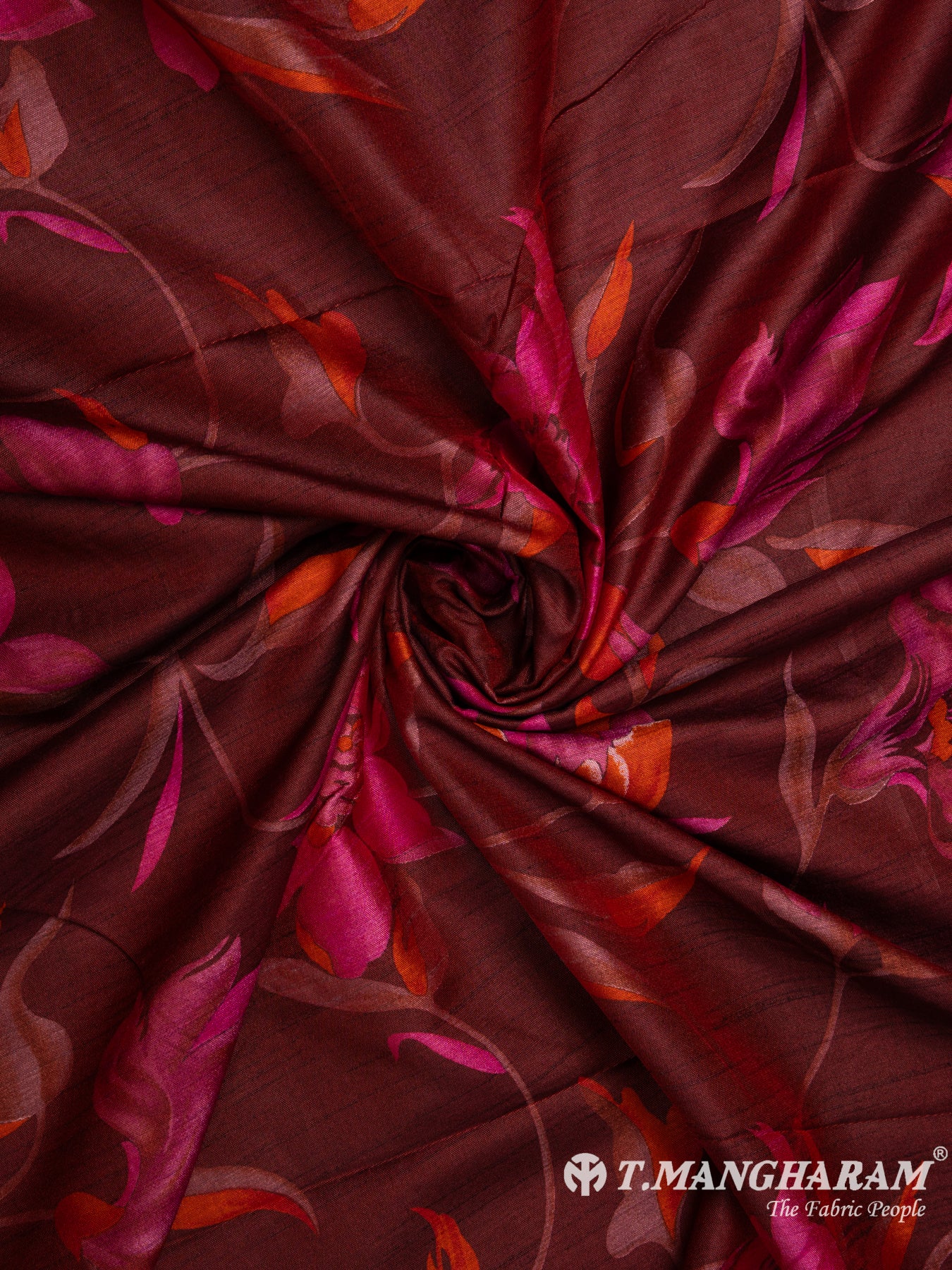 Maroon Silk Cotton Fabric - EB5155 view-1