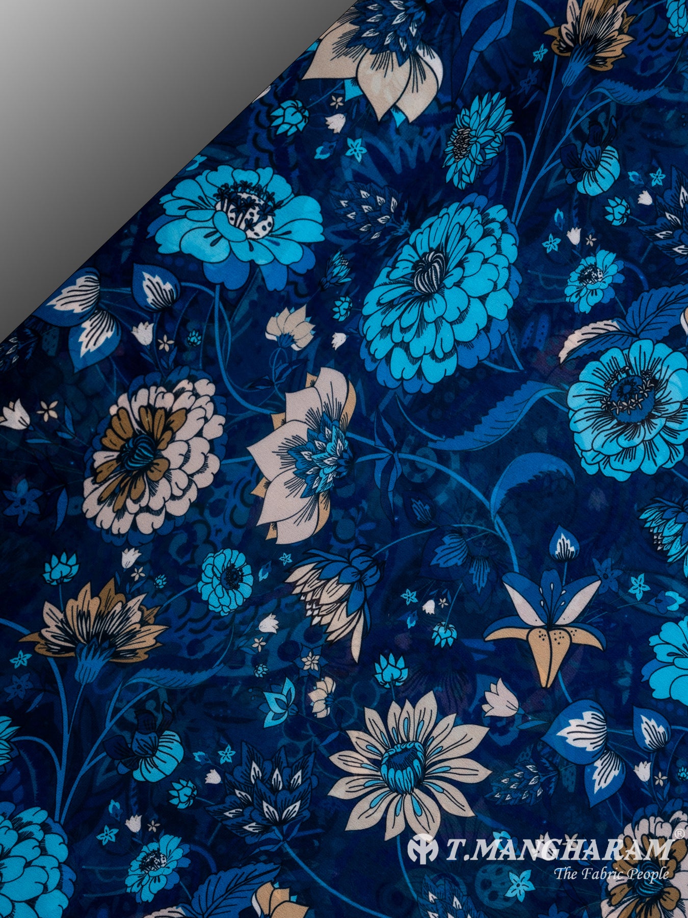 Blue Georgette Fabric - EA2330 view-2