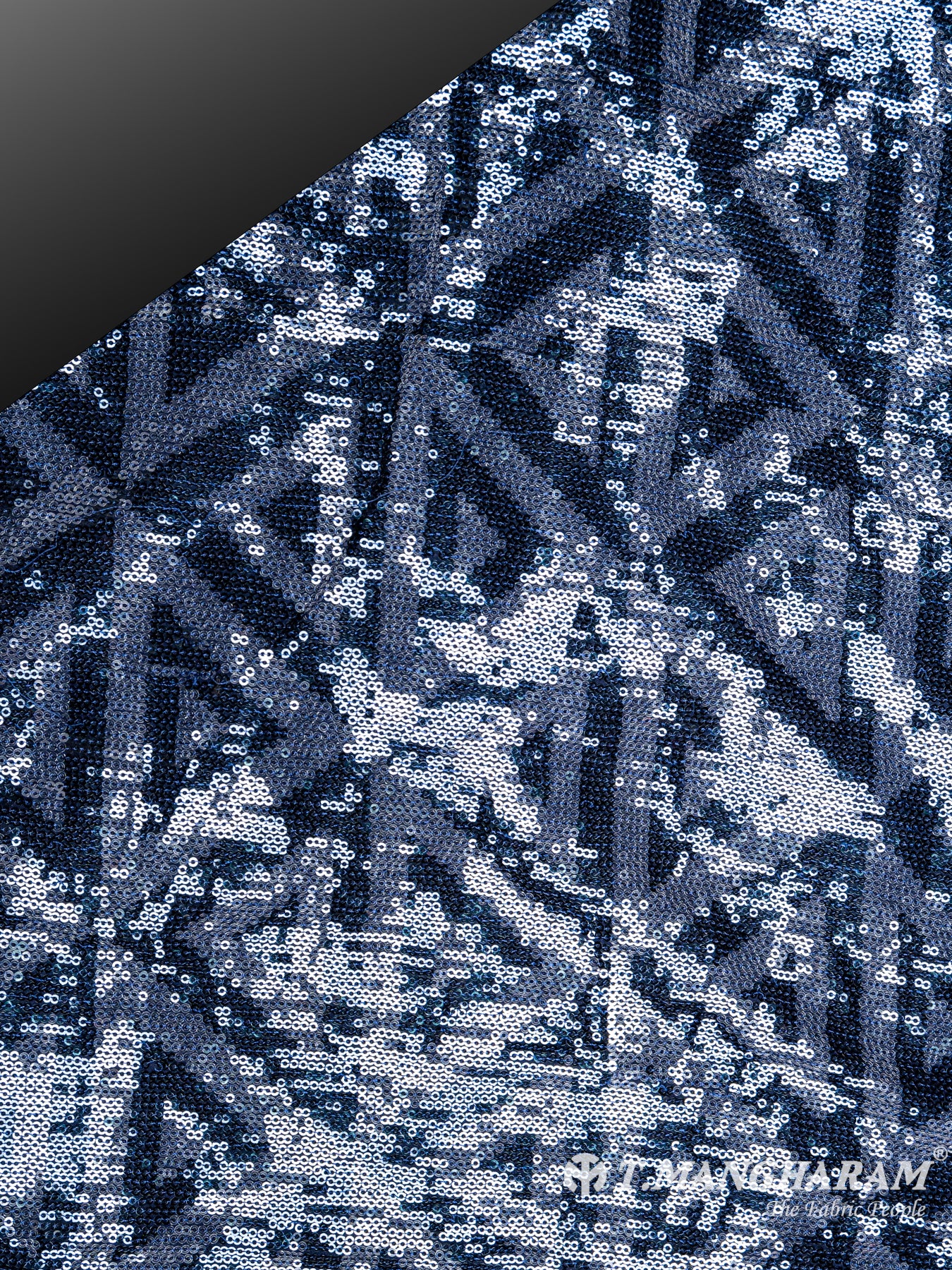 Blue Fancy Net Fabric - EC5383 view-2