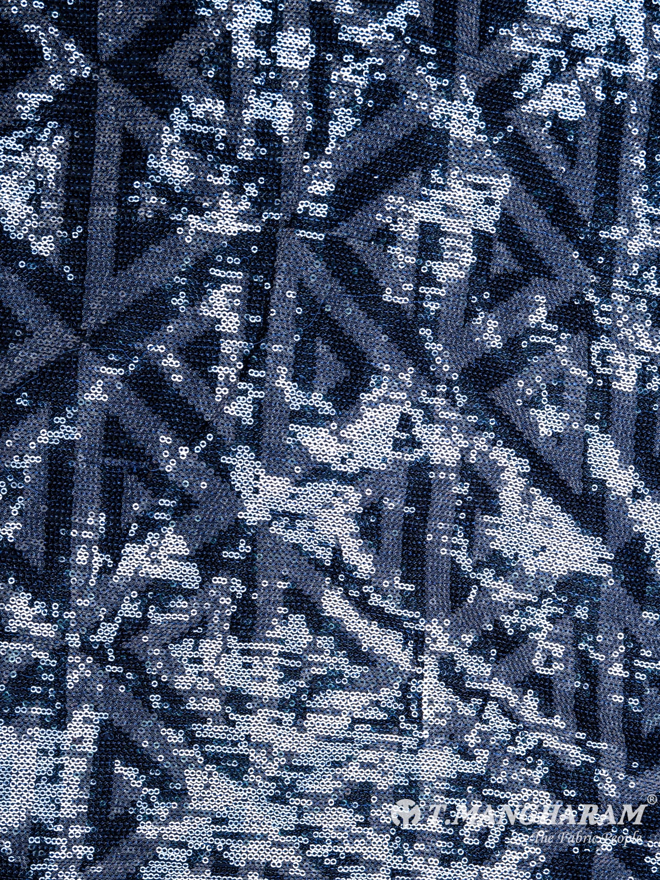 Blue Fancy Net Fabric - EC5383 view-3