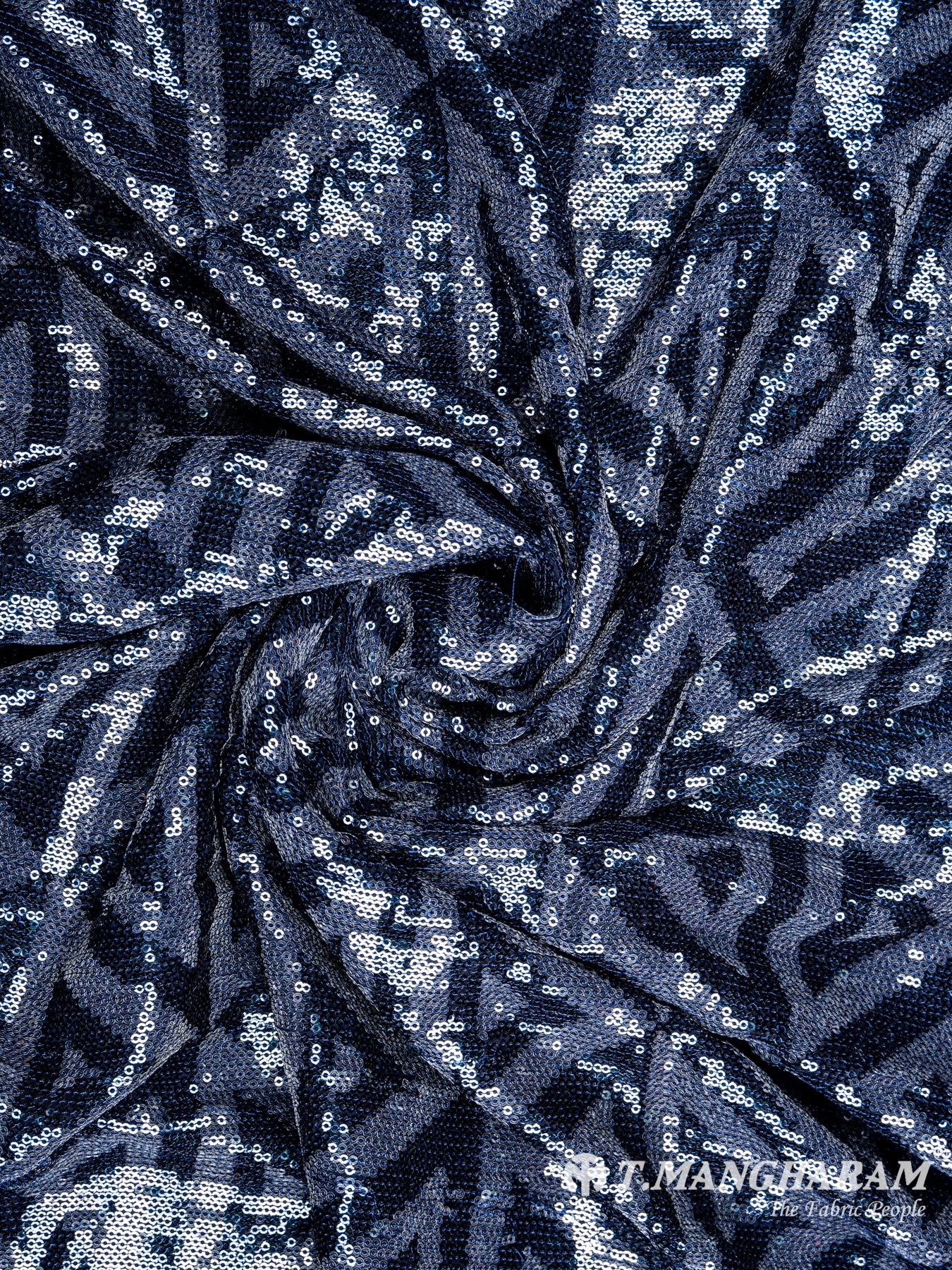 Blue Fancy Net Fabric - EC5383 view-1
