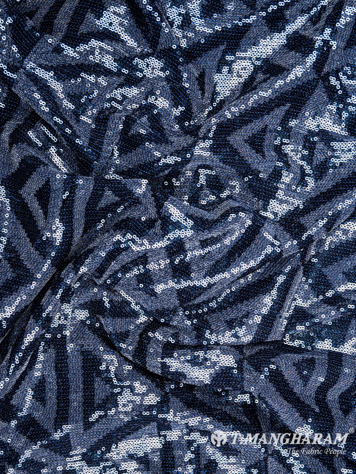 Blue Fancy Net Fabric - EC5383 view-4