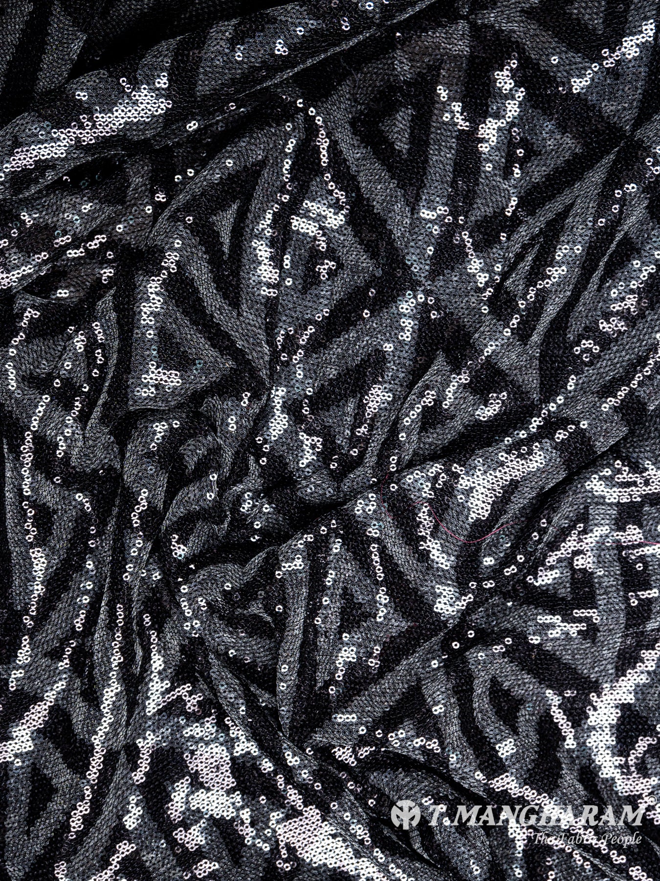 Black Fancy Net Fabric - EC5384 view-4