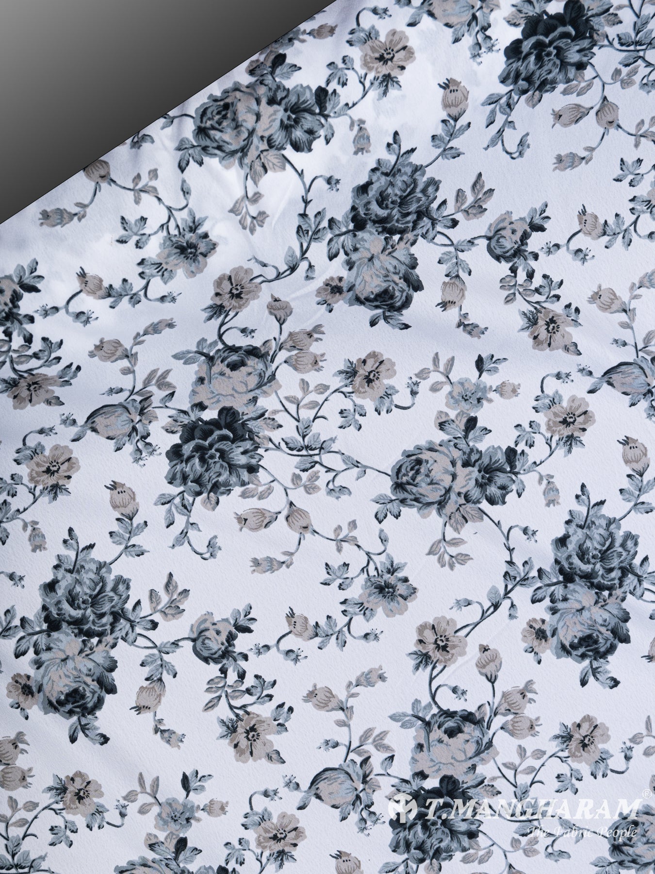 White Crepe Fabric - EC5586 view-2