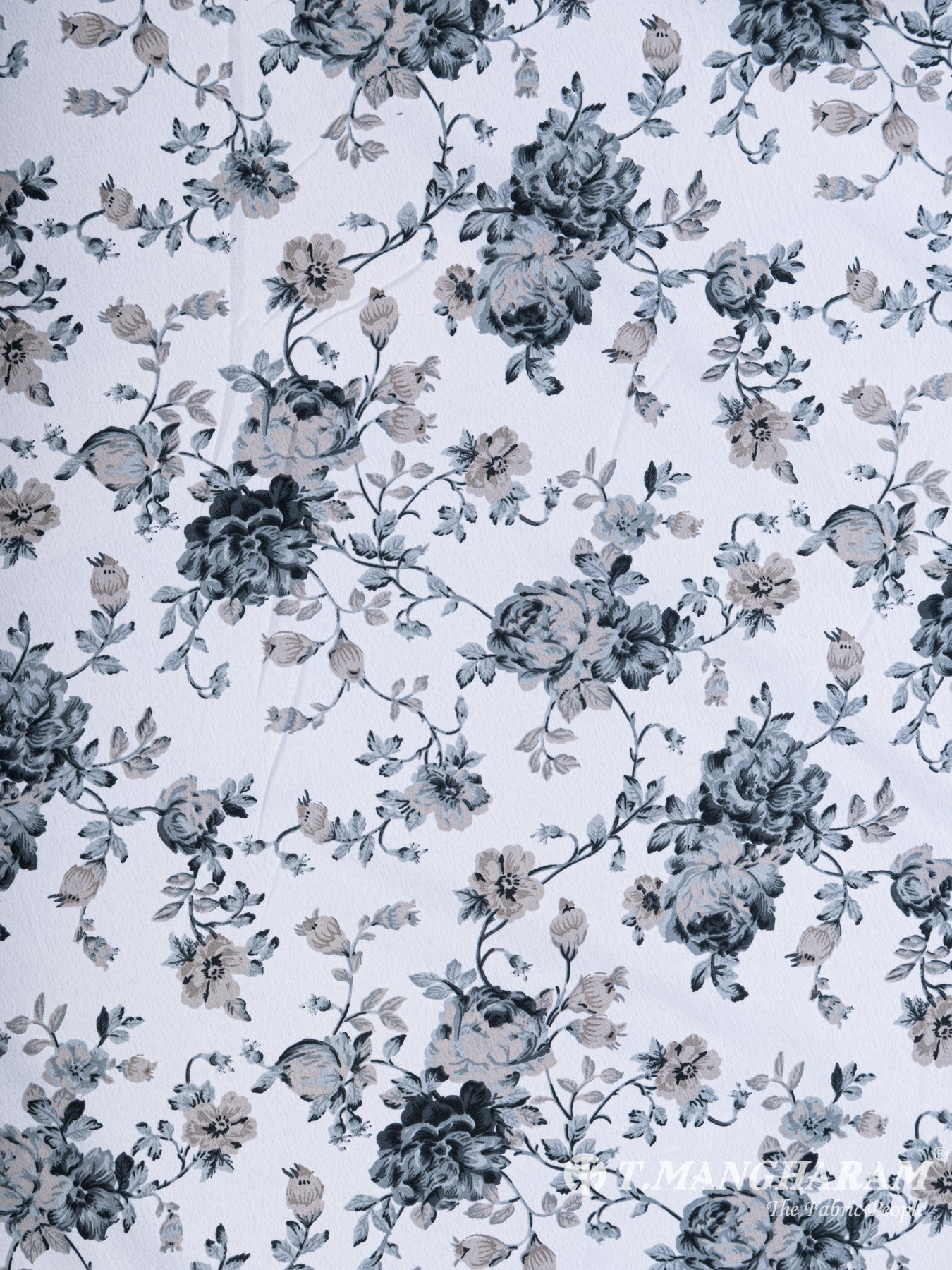 White Crepe Fabric - EC5586 view-3