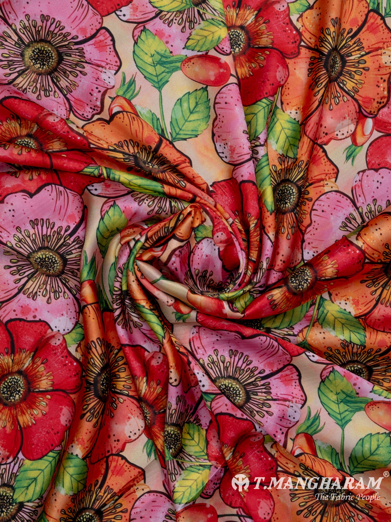 Multicolor Satin Fabric - EA2290 view-1