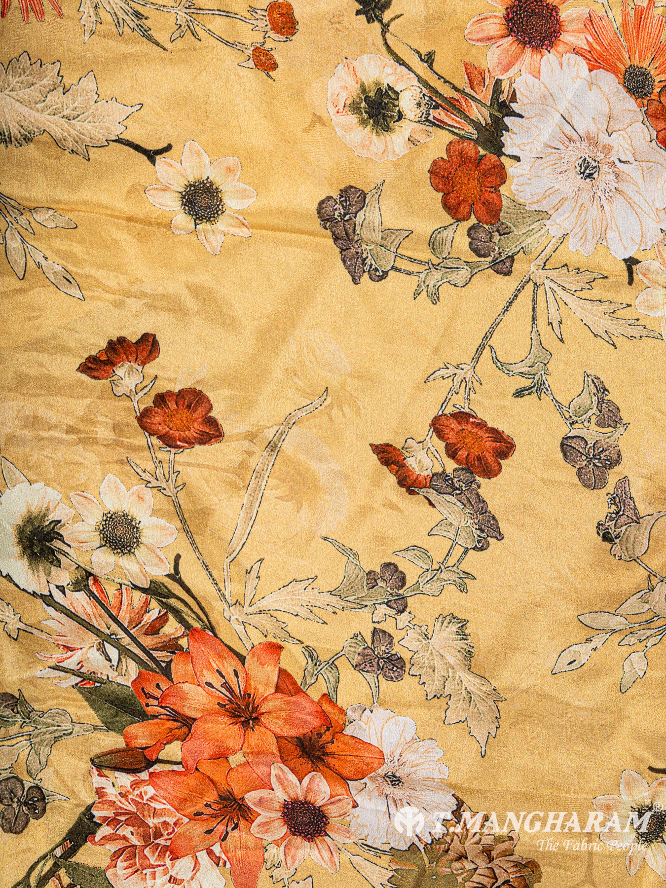 Yellow Chinnon Silk Fabric - EB4413 view-3