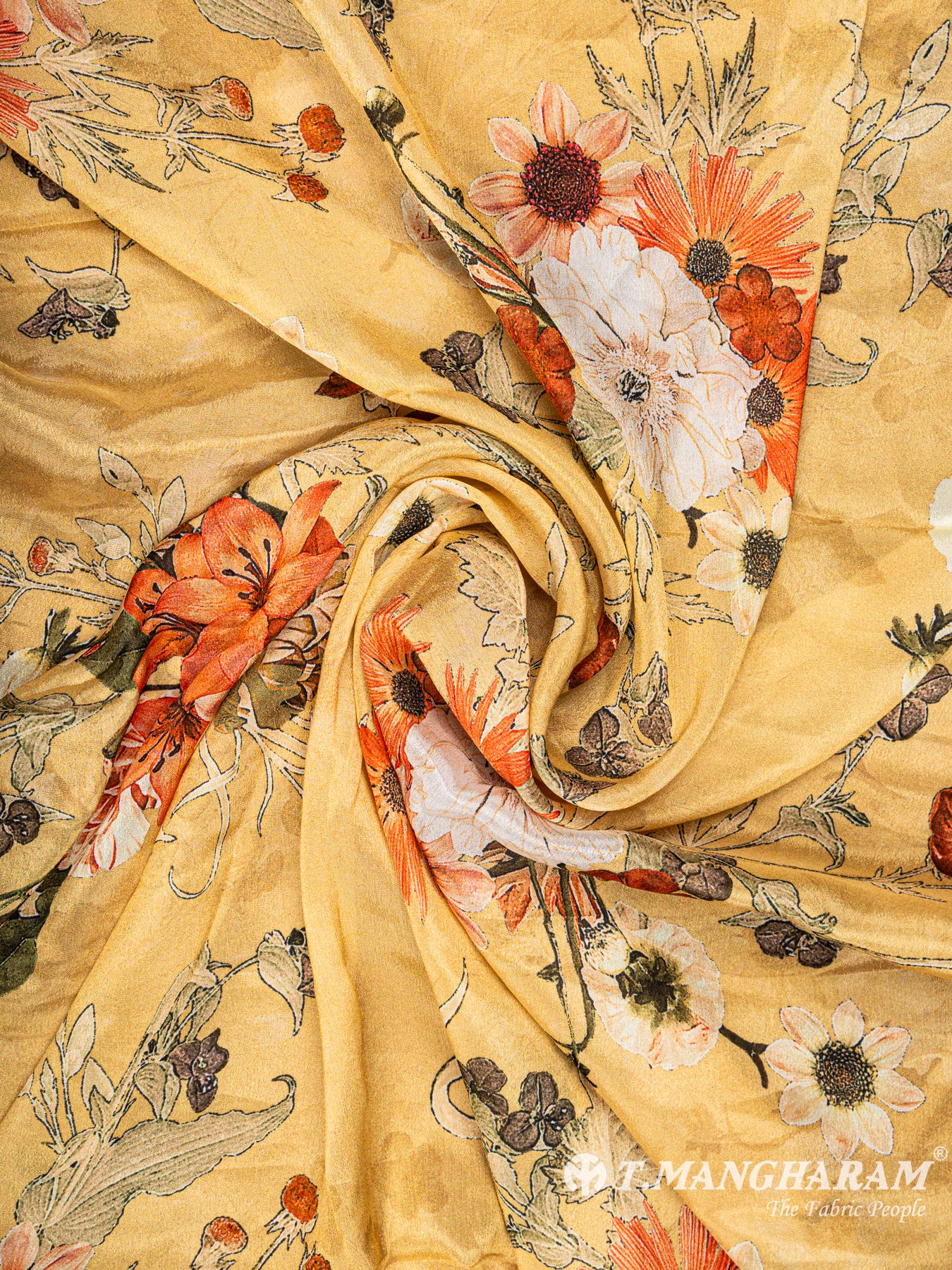 Yellow Chinnon Silk Fabric - EB4413 view-1