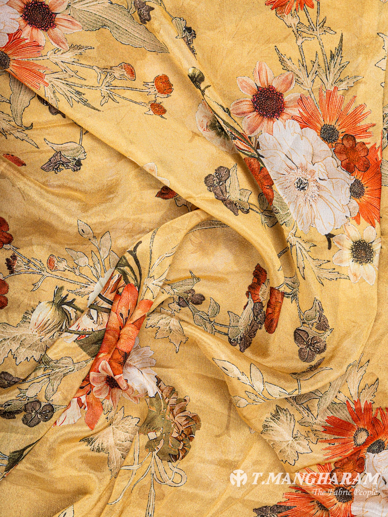 Yellow Chinnon Silk Fabric - EB4413 view-4