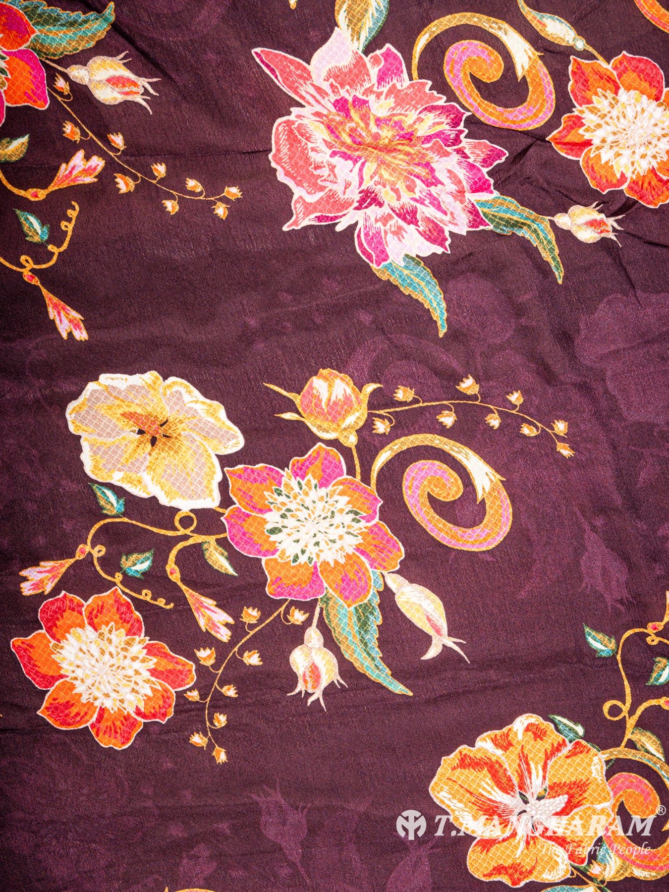 Purple Chinnon Silk Fabric - EB4420 view-3