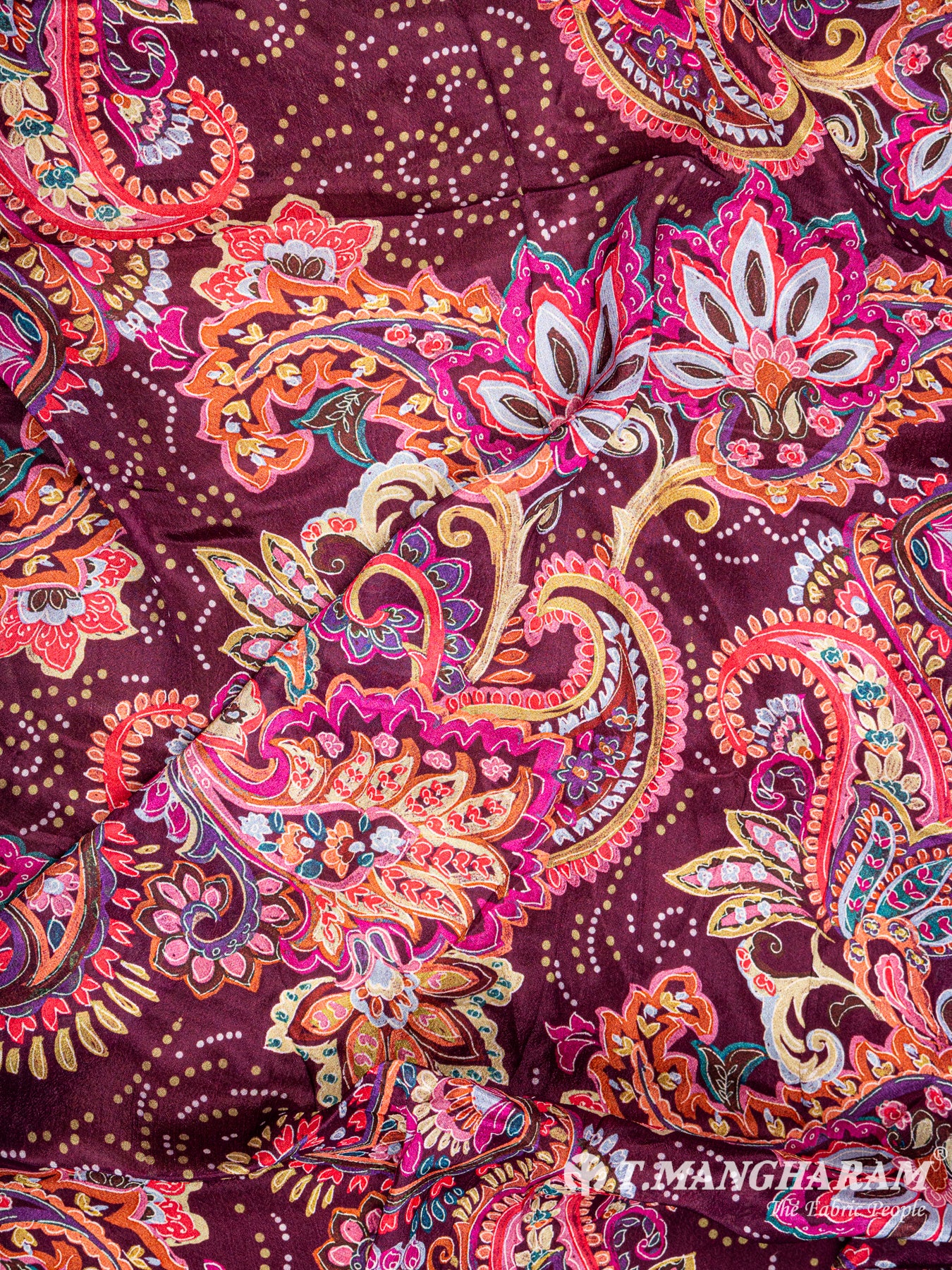 Purple Chinnon Silk Fabric - EB4418 view-4