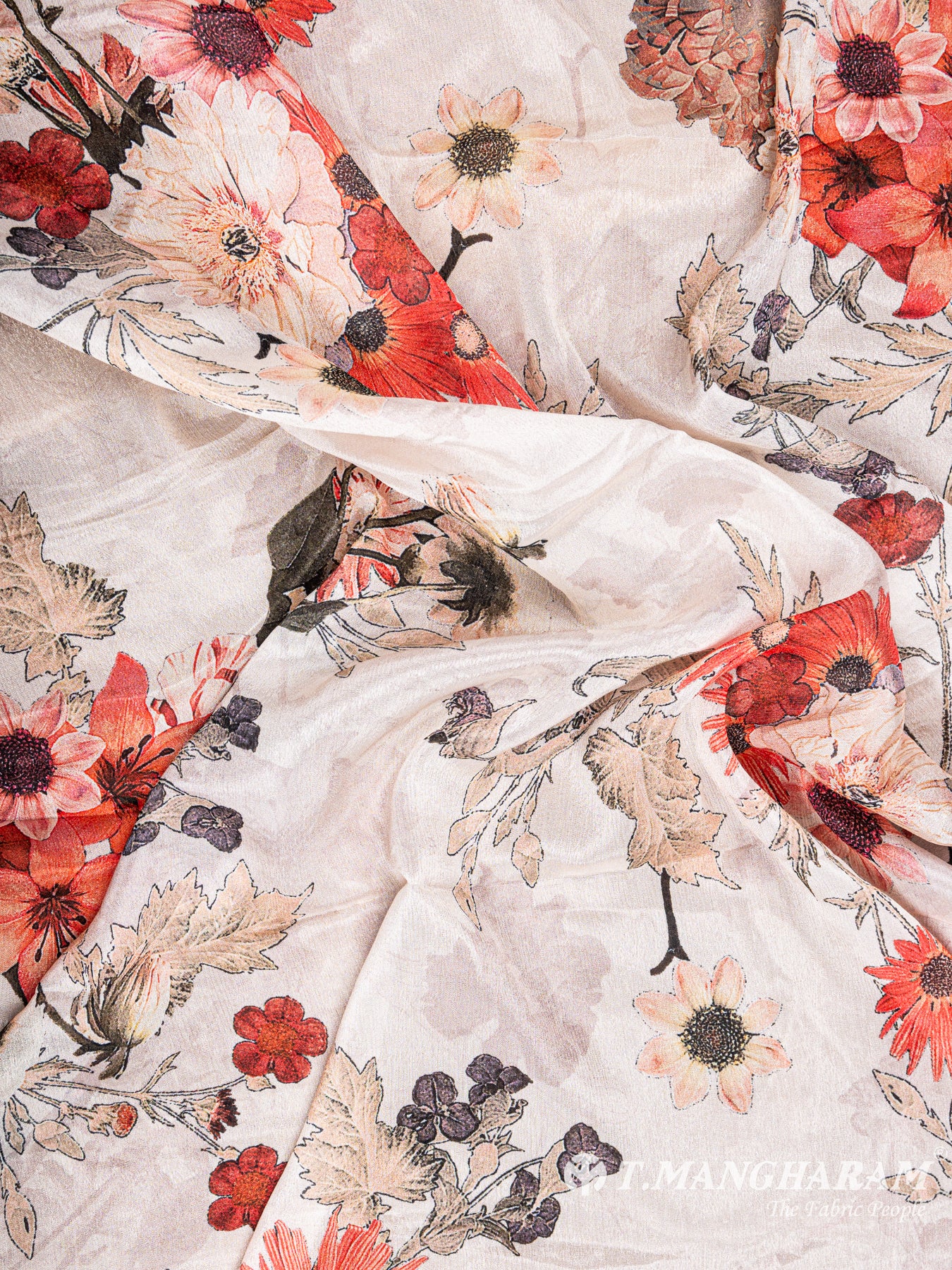 Cream Chinnon Silk Fabric - EB4418 view-4
