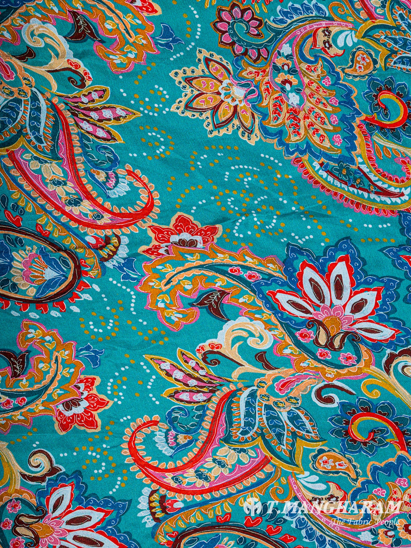 Green Chinnon Silk Fabric - EB4415