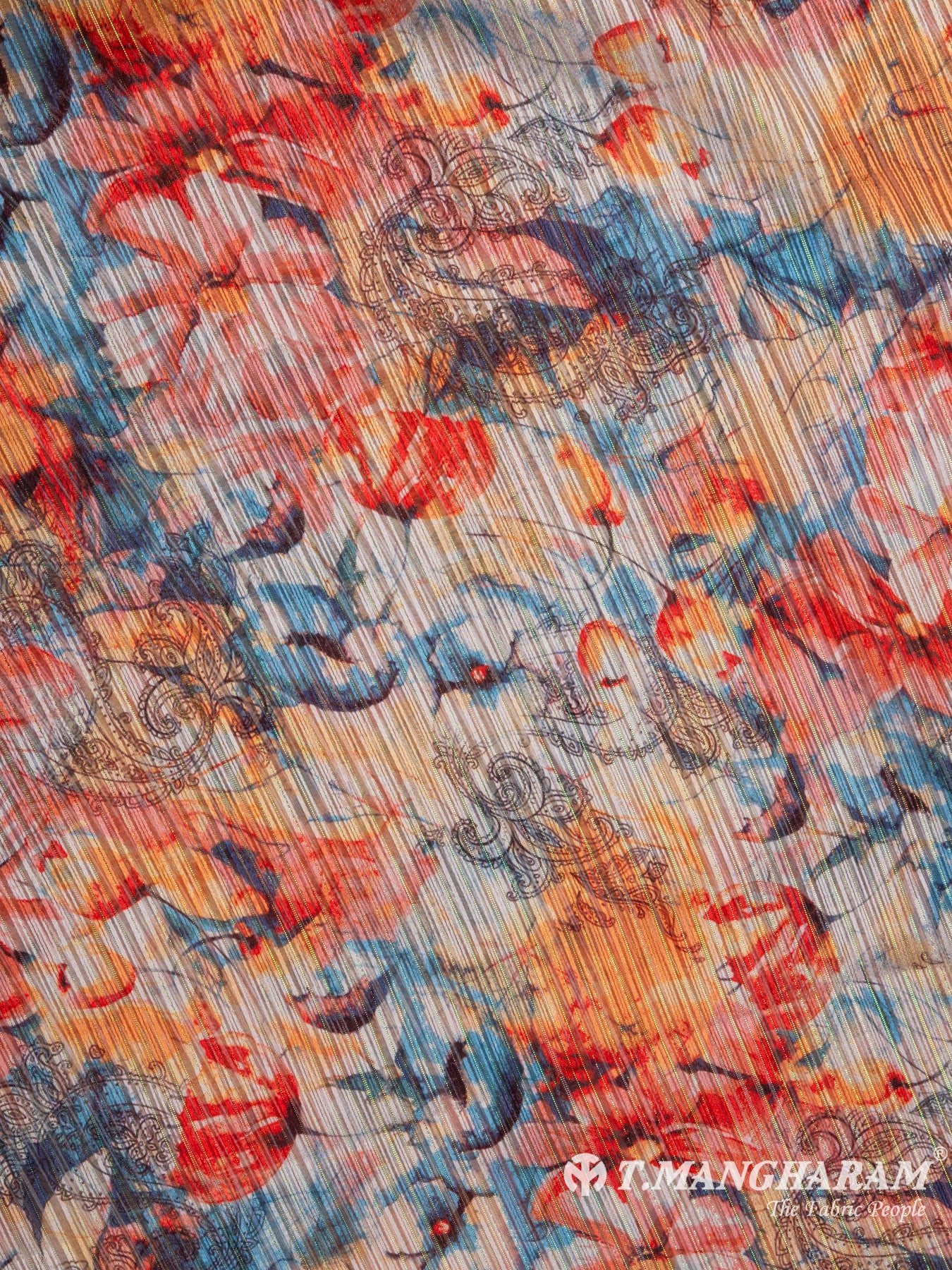 Multicolor Lurex Chiffon Fabric - EC7211 view-3