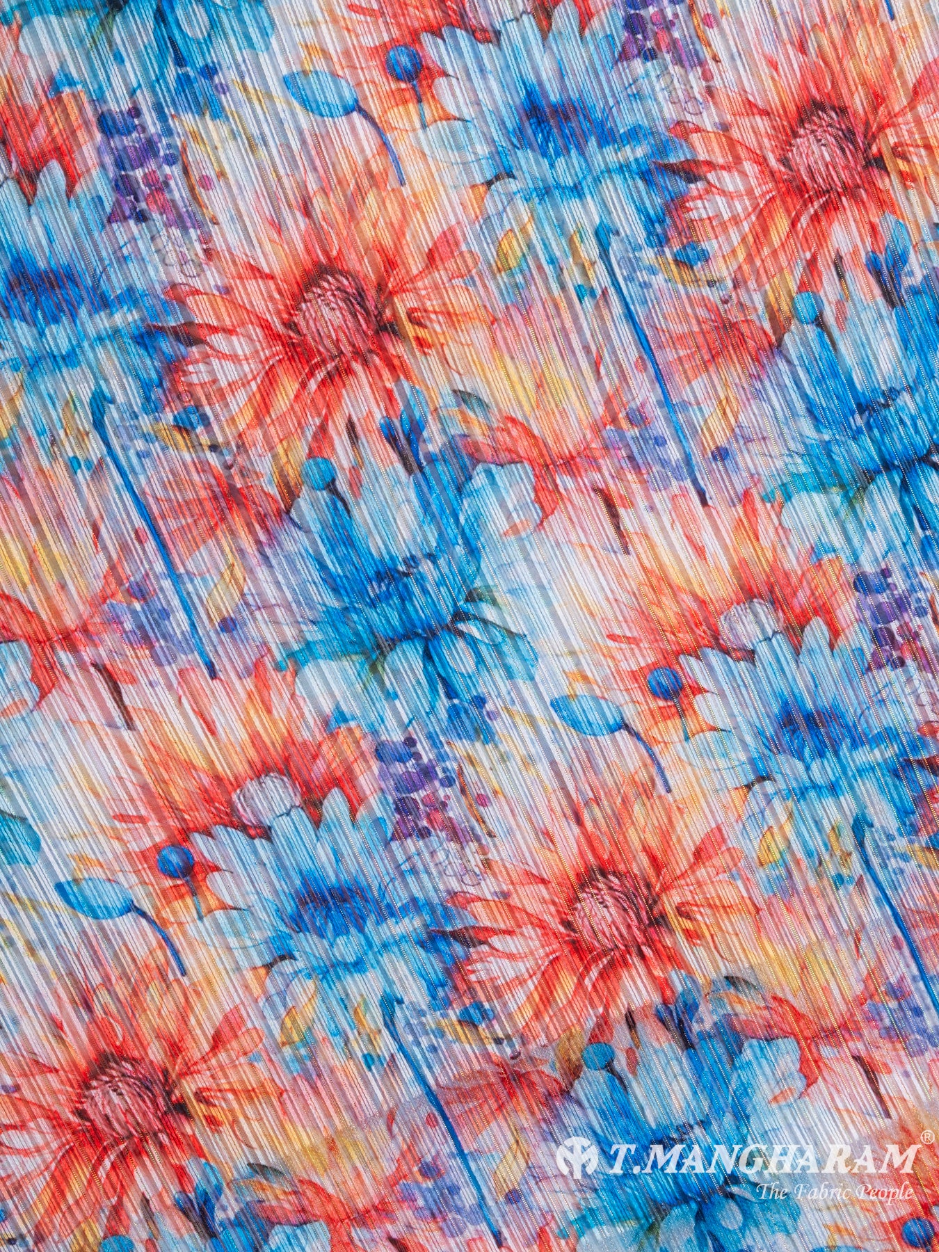 Multicolor Lurex Chiffon Fabric - EC7222 view-3