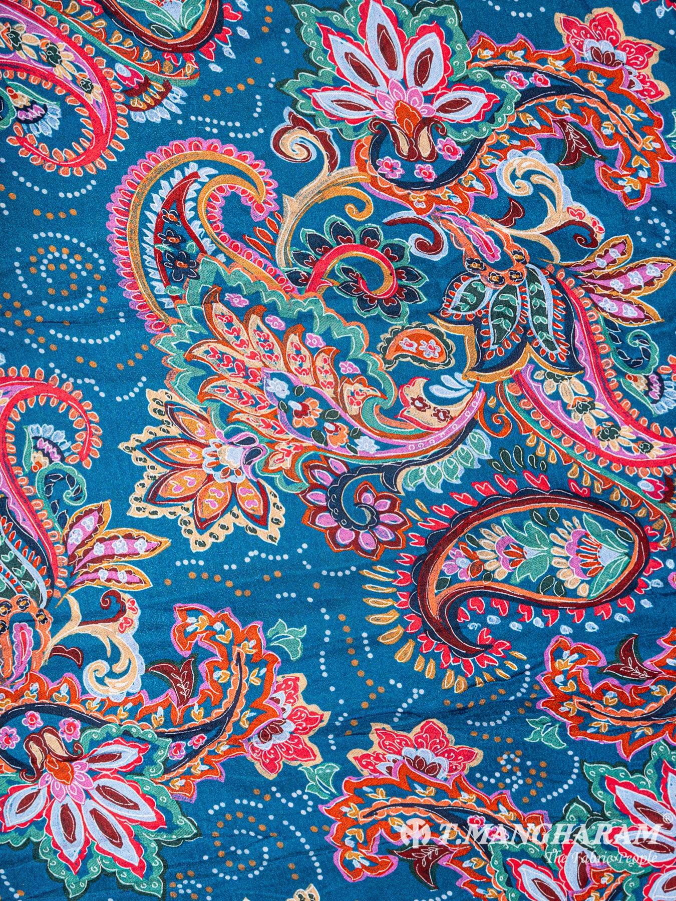 Blue Chinnon Silk Fabric - EB4416 view-3